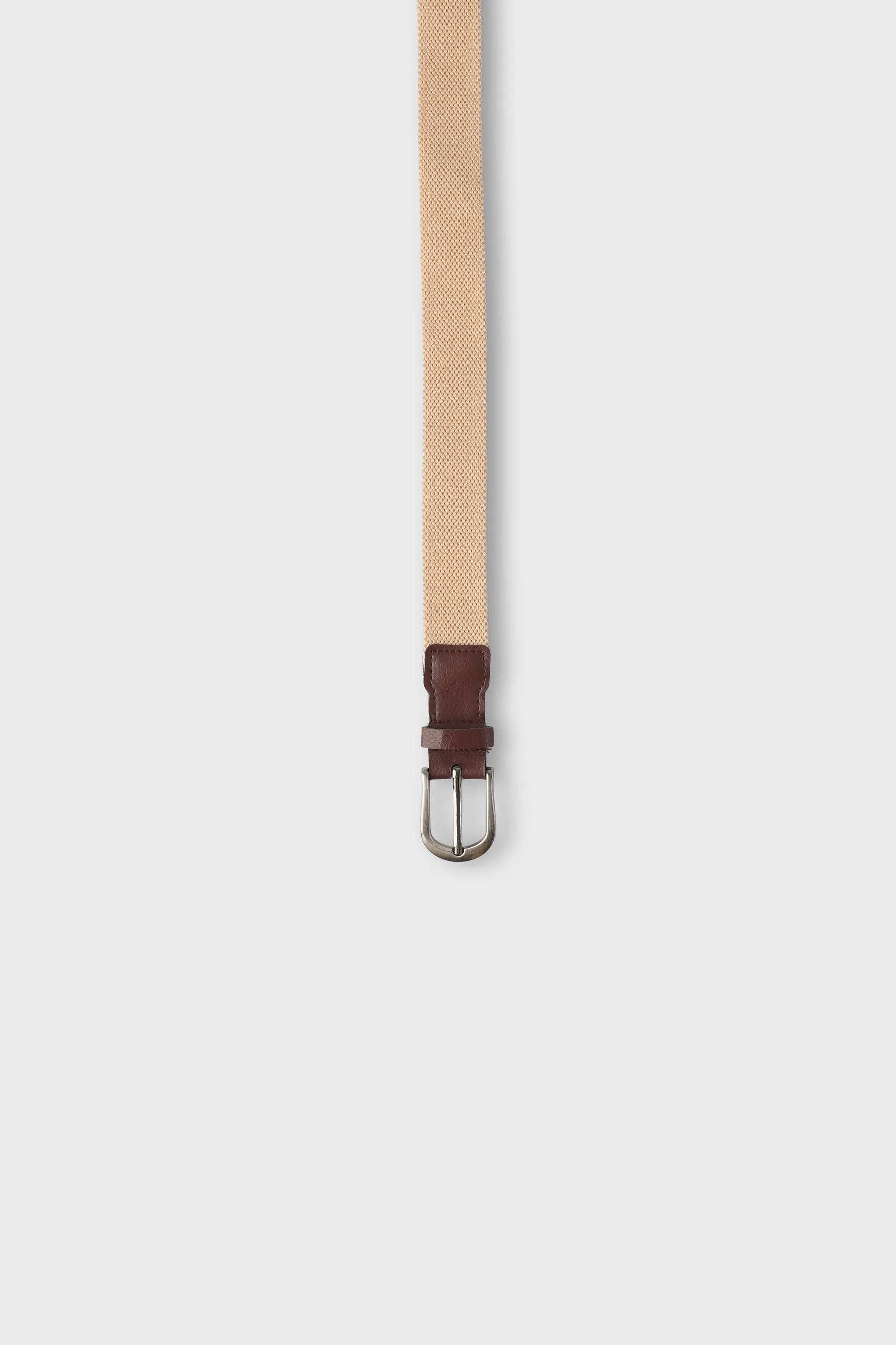 Boys Beige Textured Woven Belt - Image 2