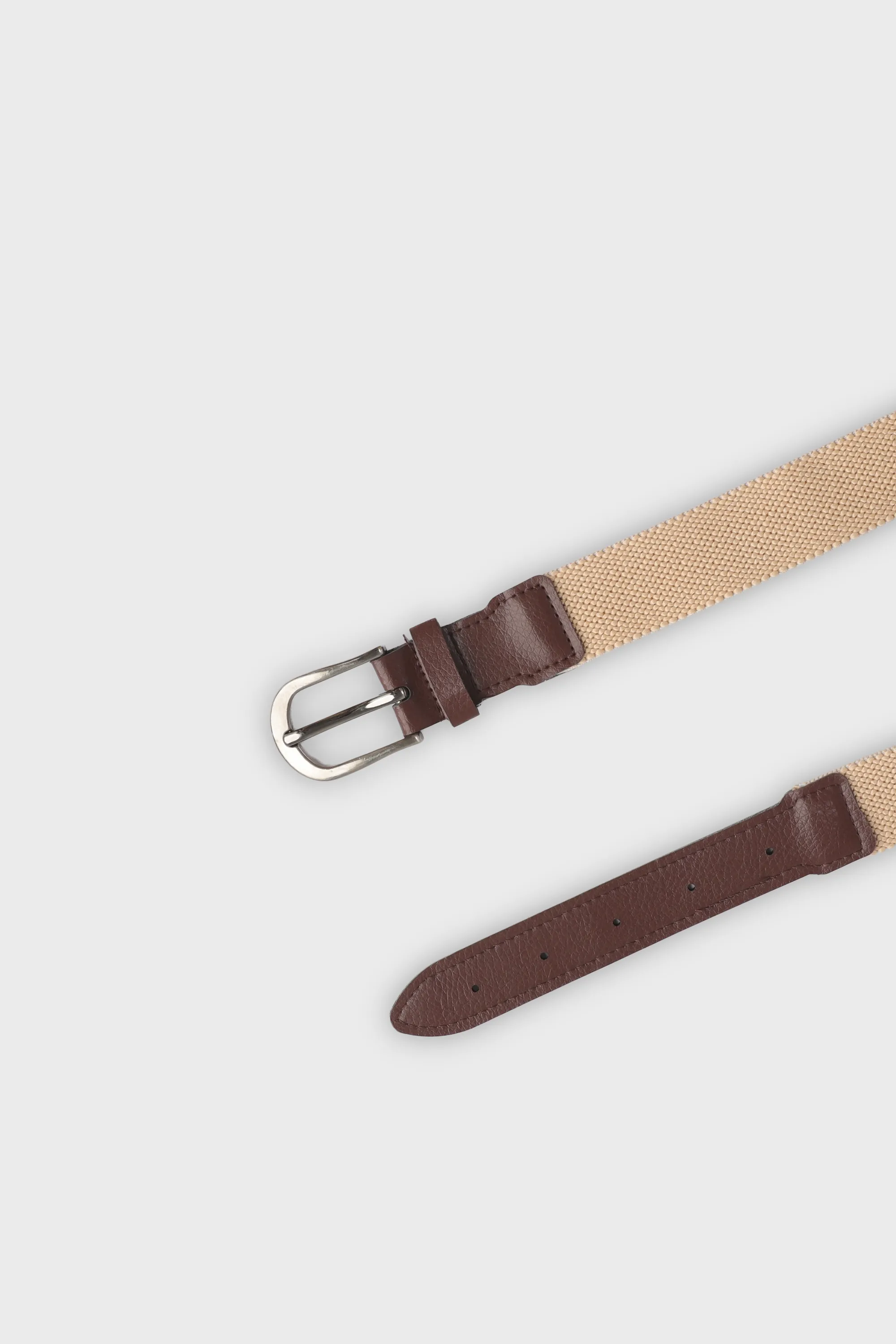 Boys Beige Textured Woven Belt - Image 3