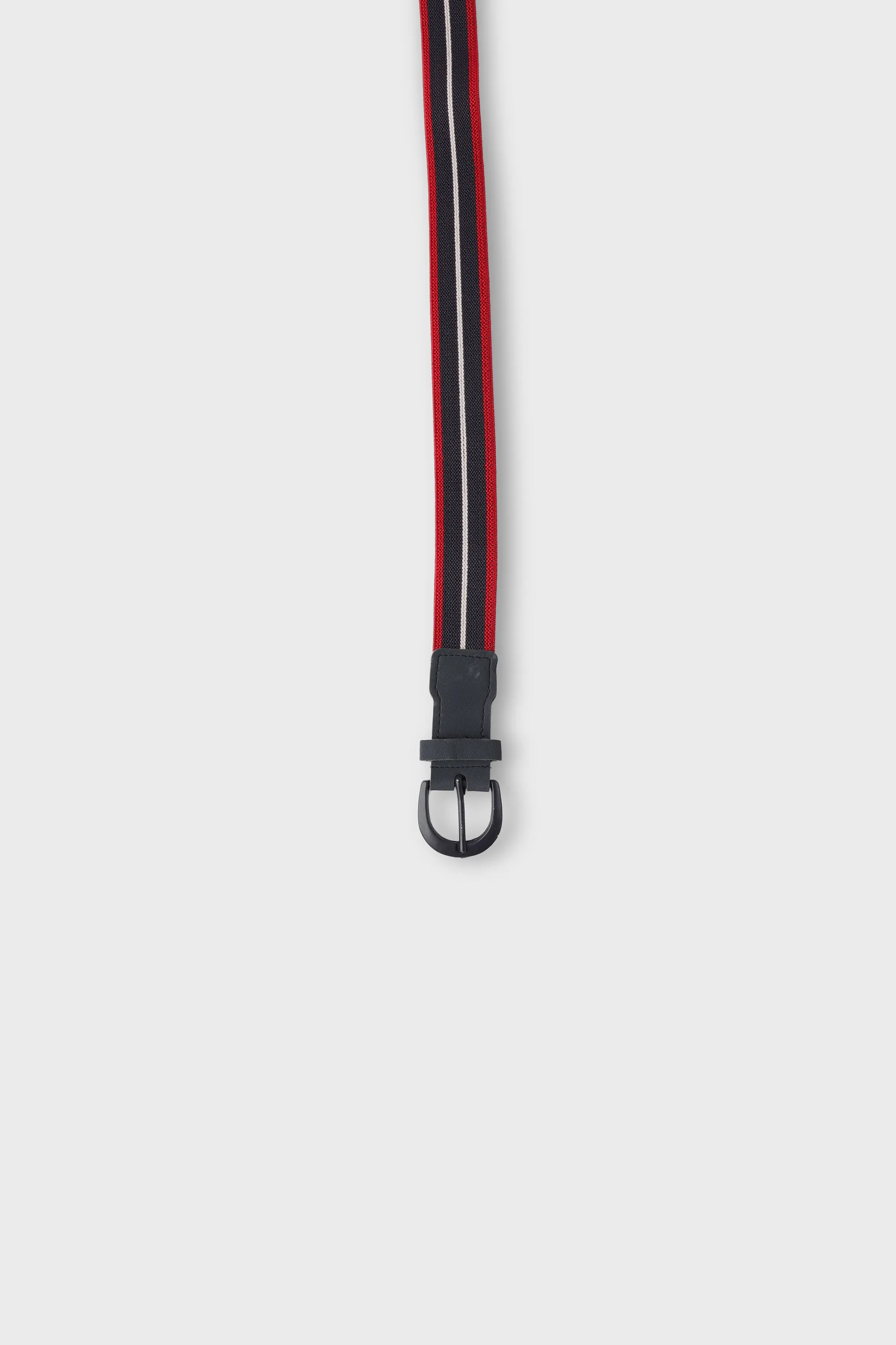 Boys Navy Striped Woven Belt - Image 2