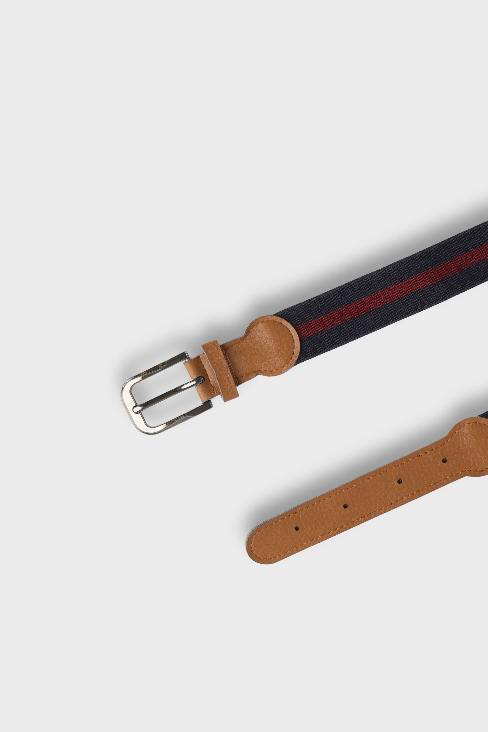 Boys Navy & Red Striped Belt - Image 3