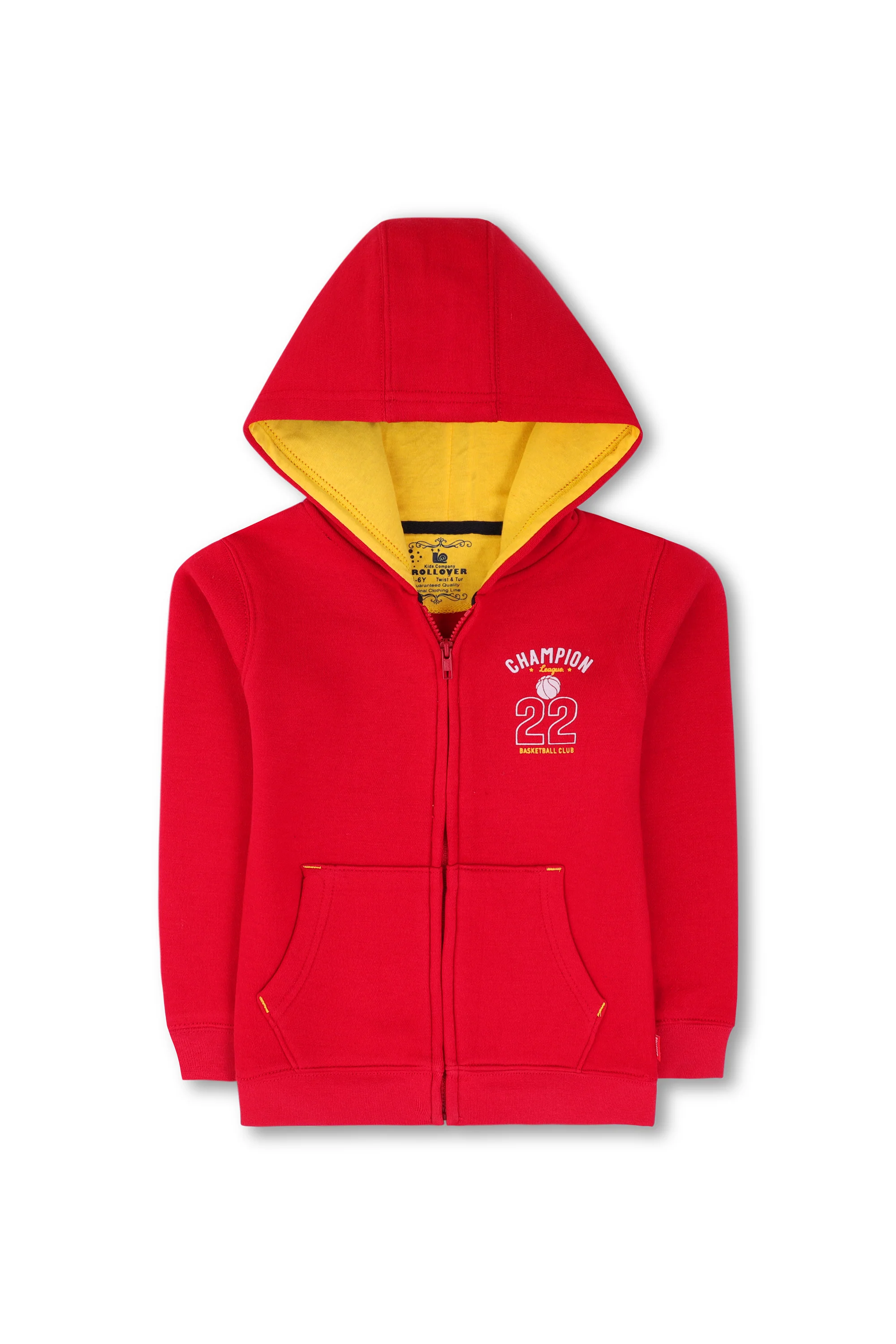 Boys Red Champion Fleece Hoodie - Image 2