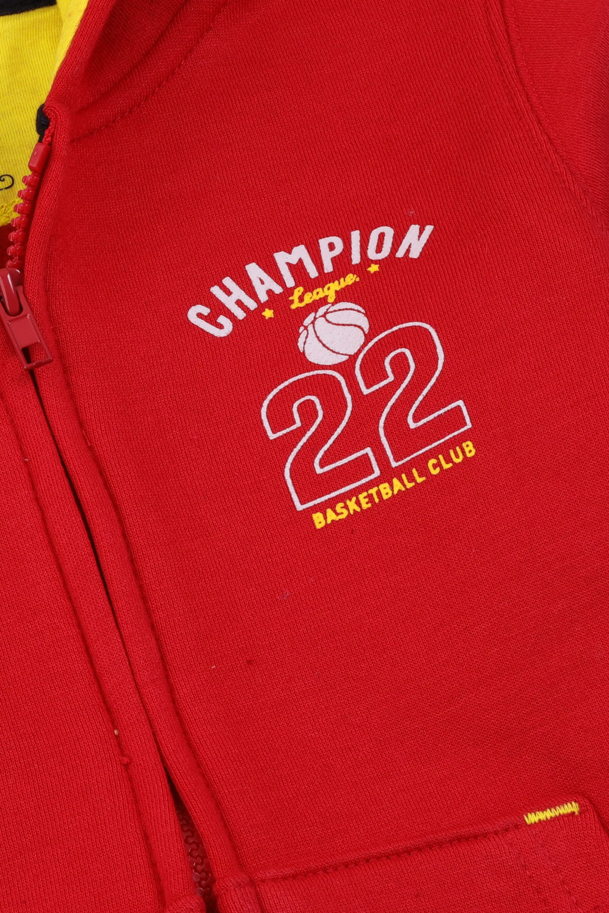 Boys Red Champion Fleece Hoodie - Image 3