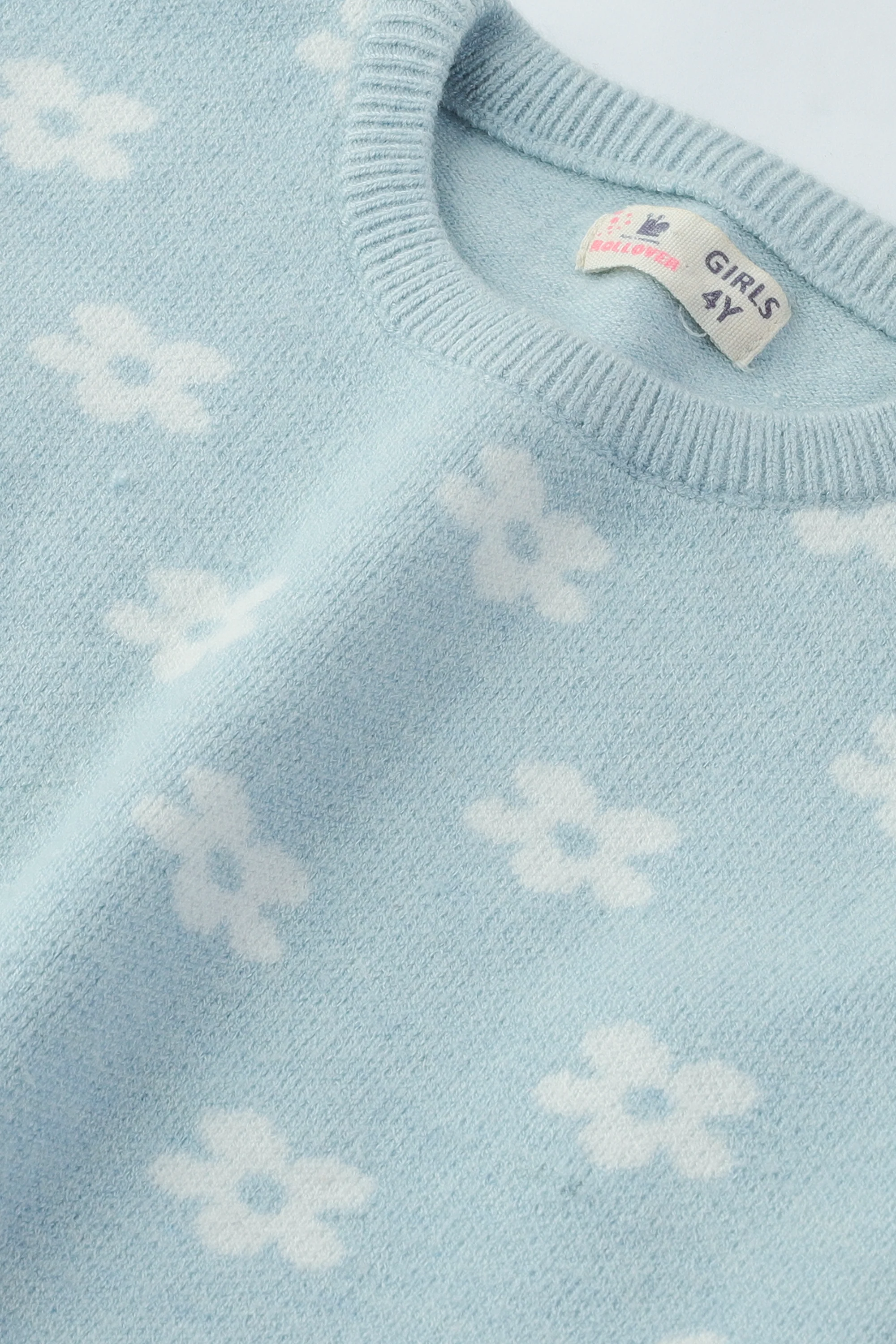 Girls' Sky Blossom Wool Sweater - Image 2