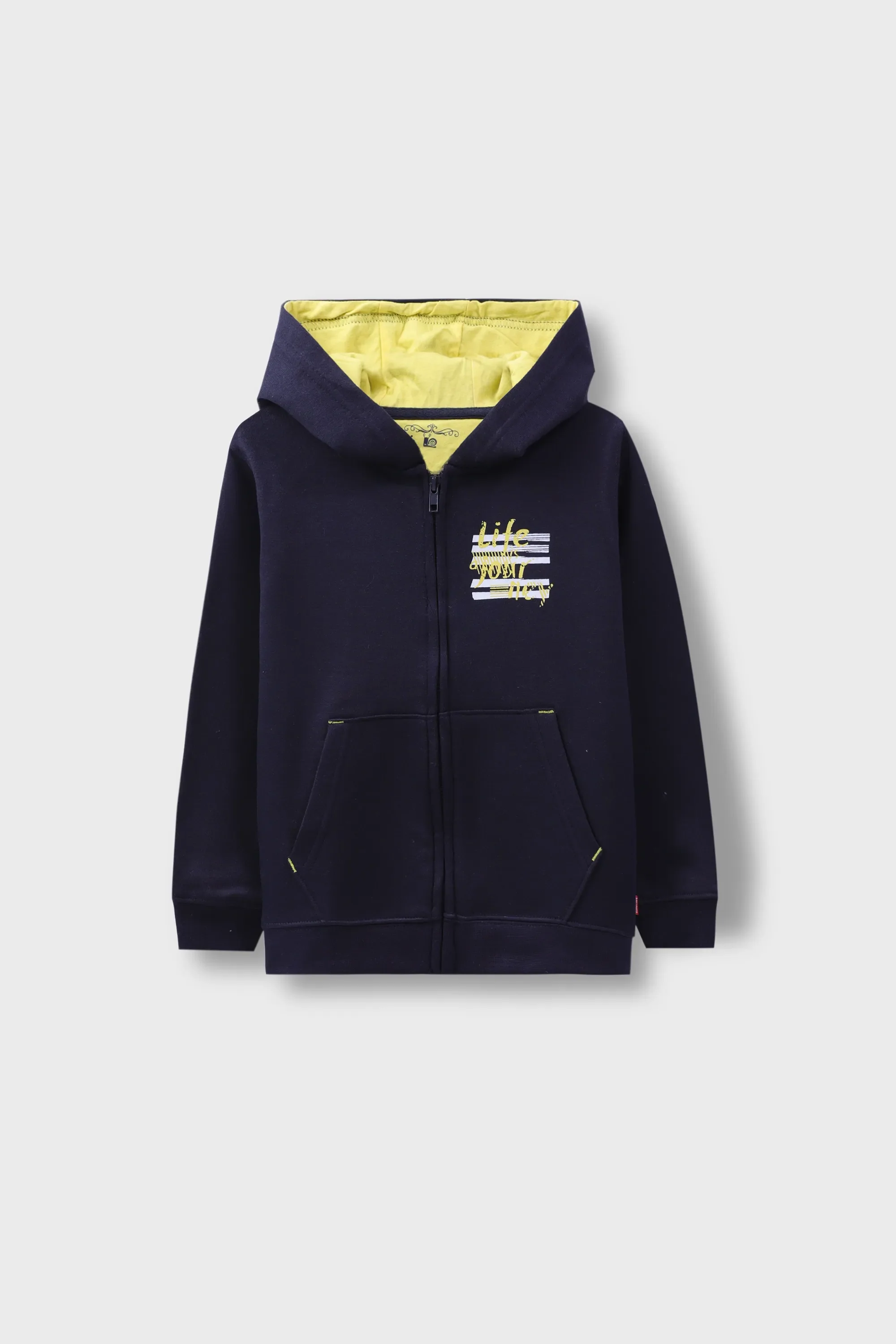 Boys Navy Blue Fleece Hoodie - Image 4