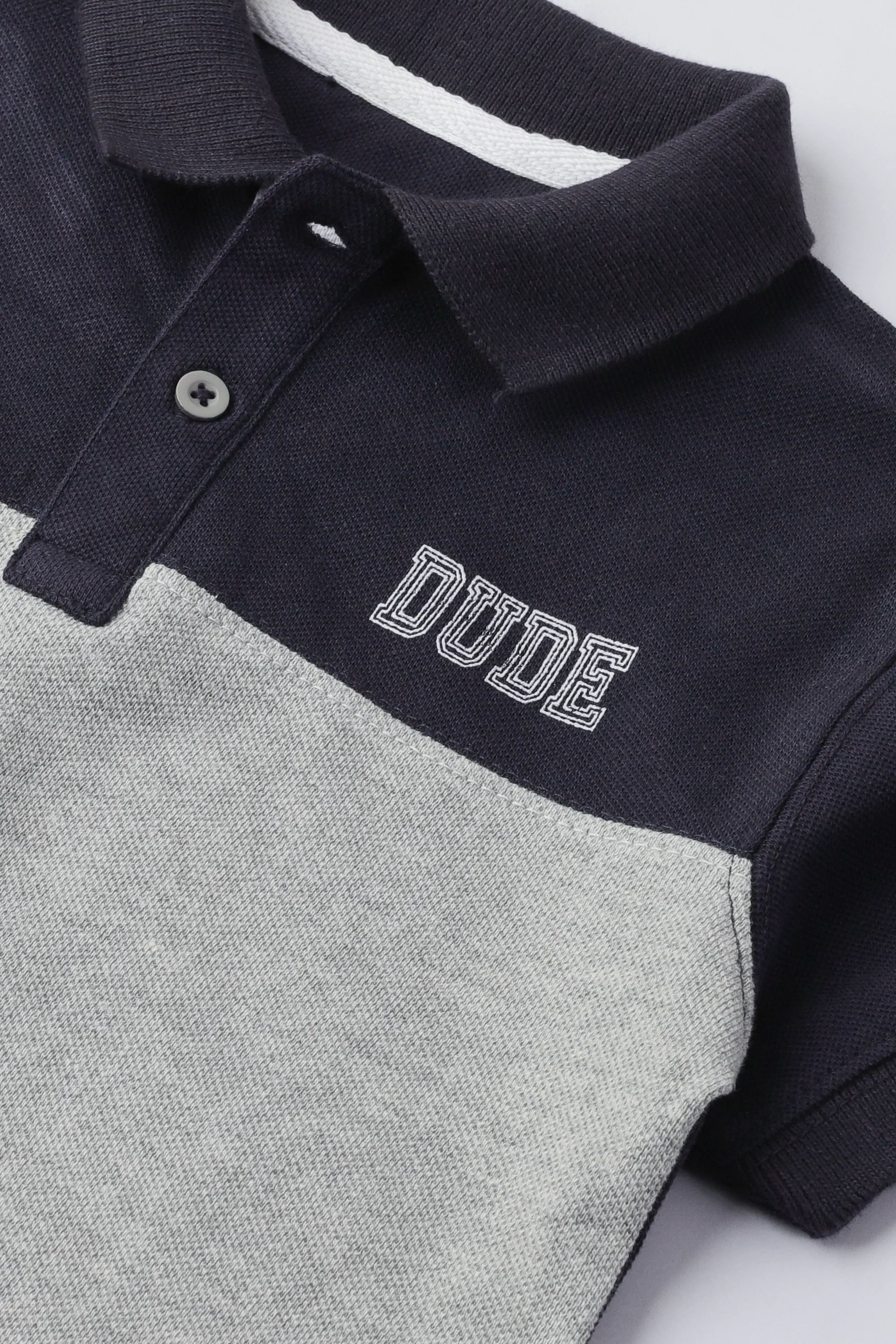 Boys Navy Stride Colorblock Polo - Image 3