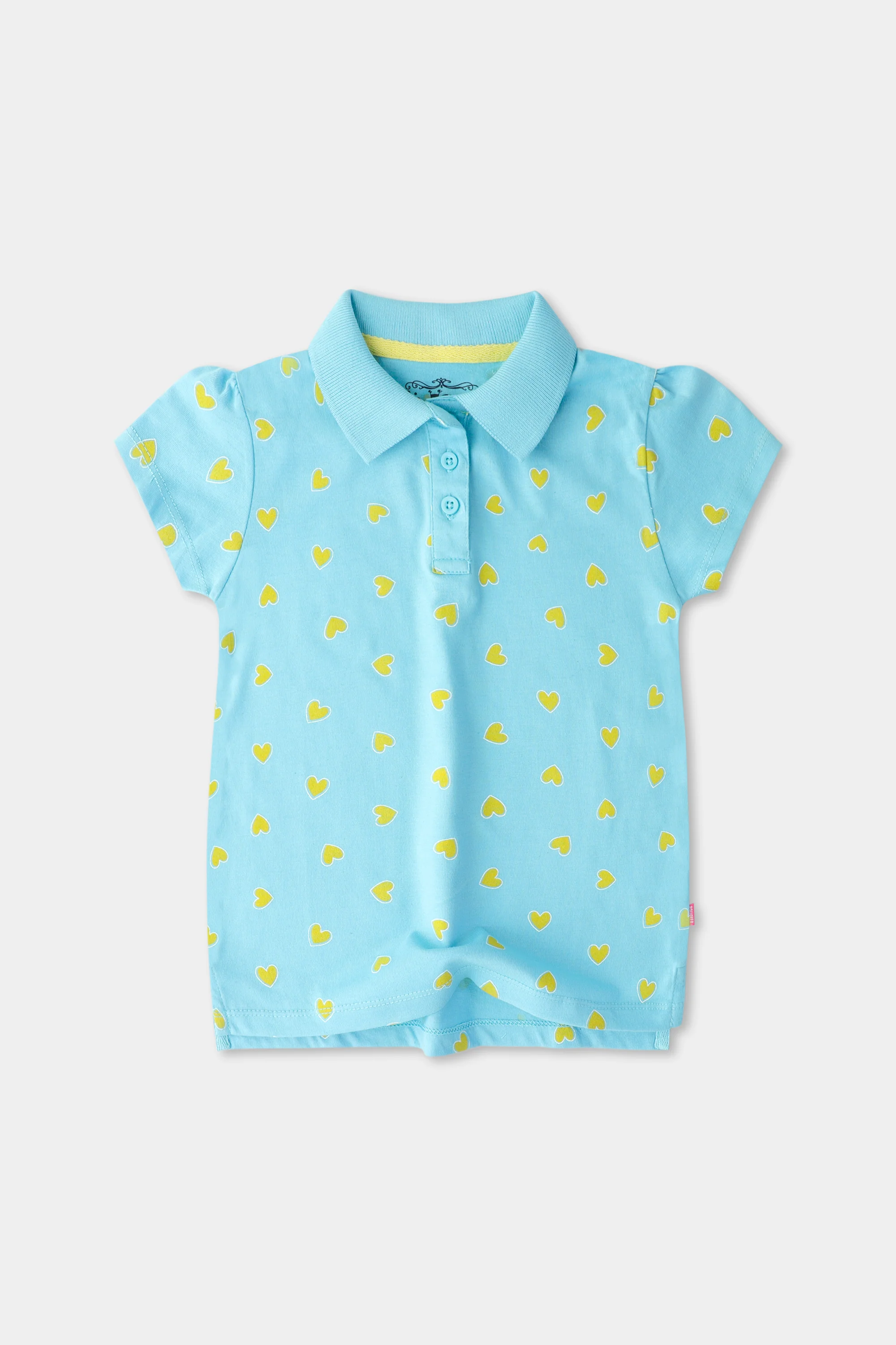 Girls' Heart Printed Polo Shirt - Image 4