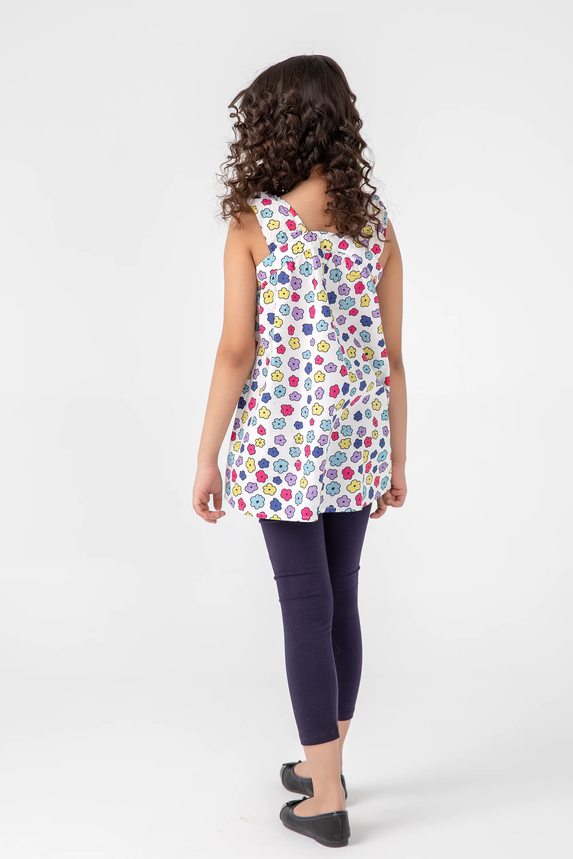 White Floral Cotton Top - Image 2