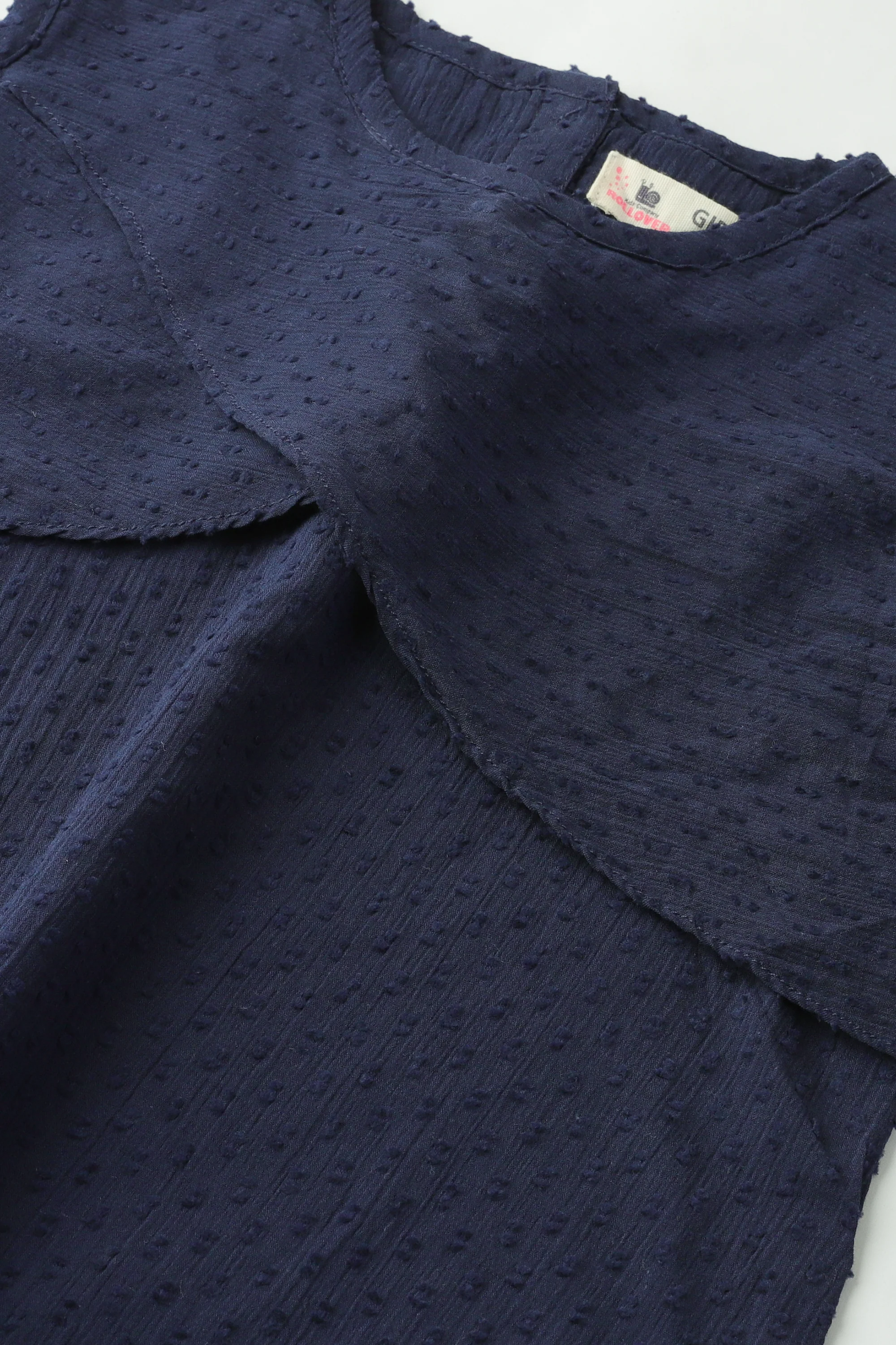 Navy Blue Flutter Sleeve Top - Image 2