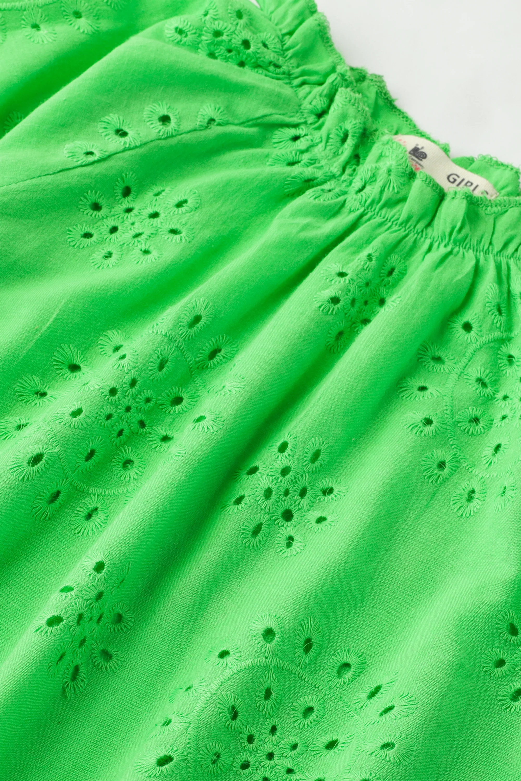 Green Cotton Chikan Top - Image 2