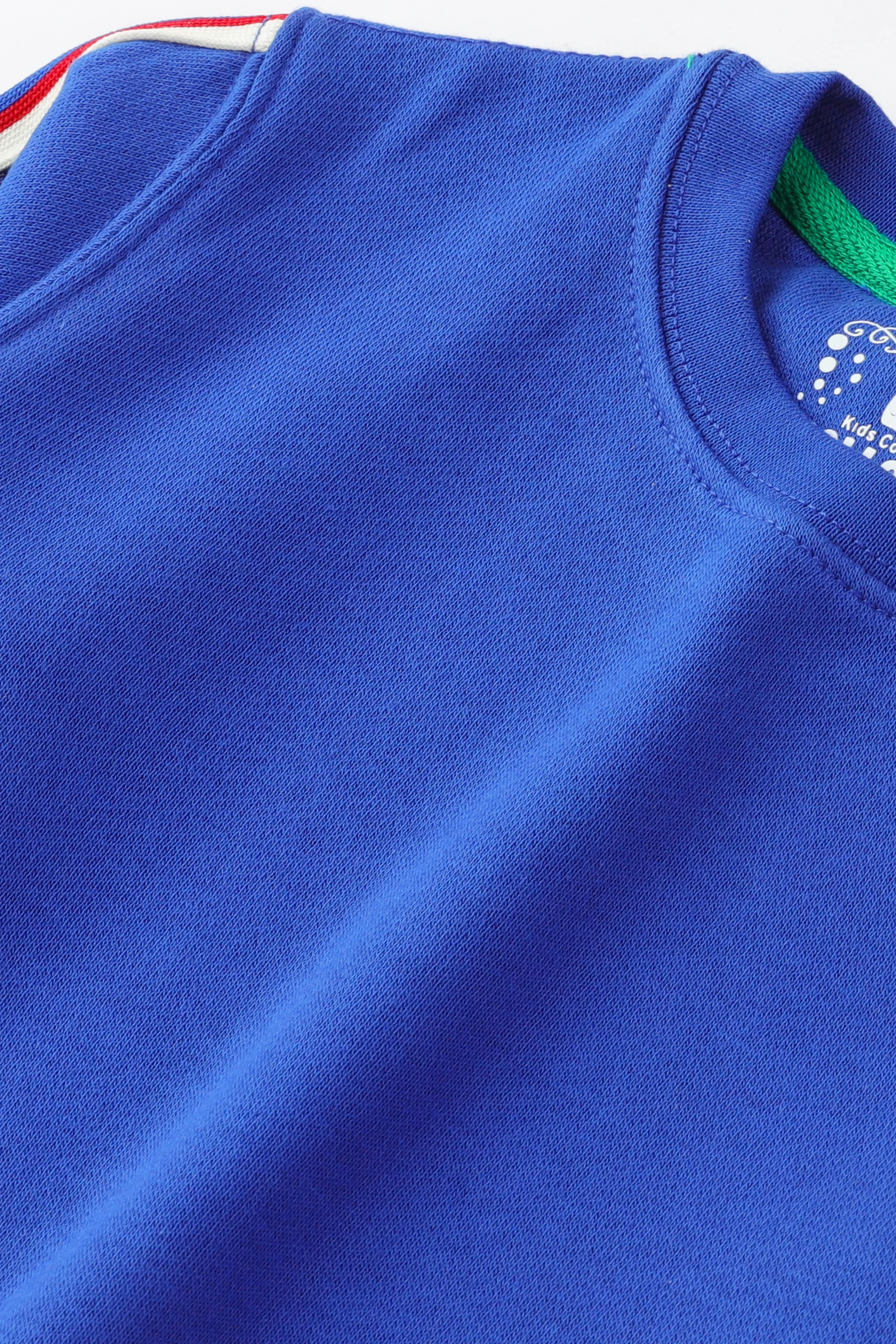 Royal Blue Solid Stripe Sweatshirt - Image 3