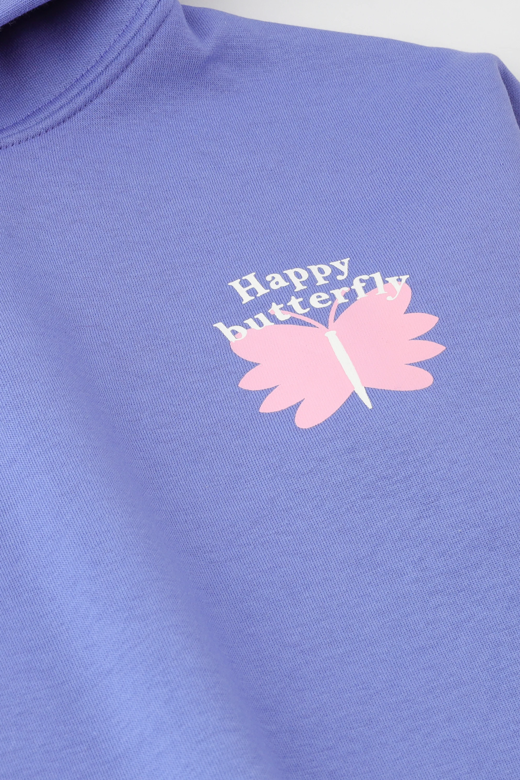 Girls Purple Butterfly Hoodie - Image 3