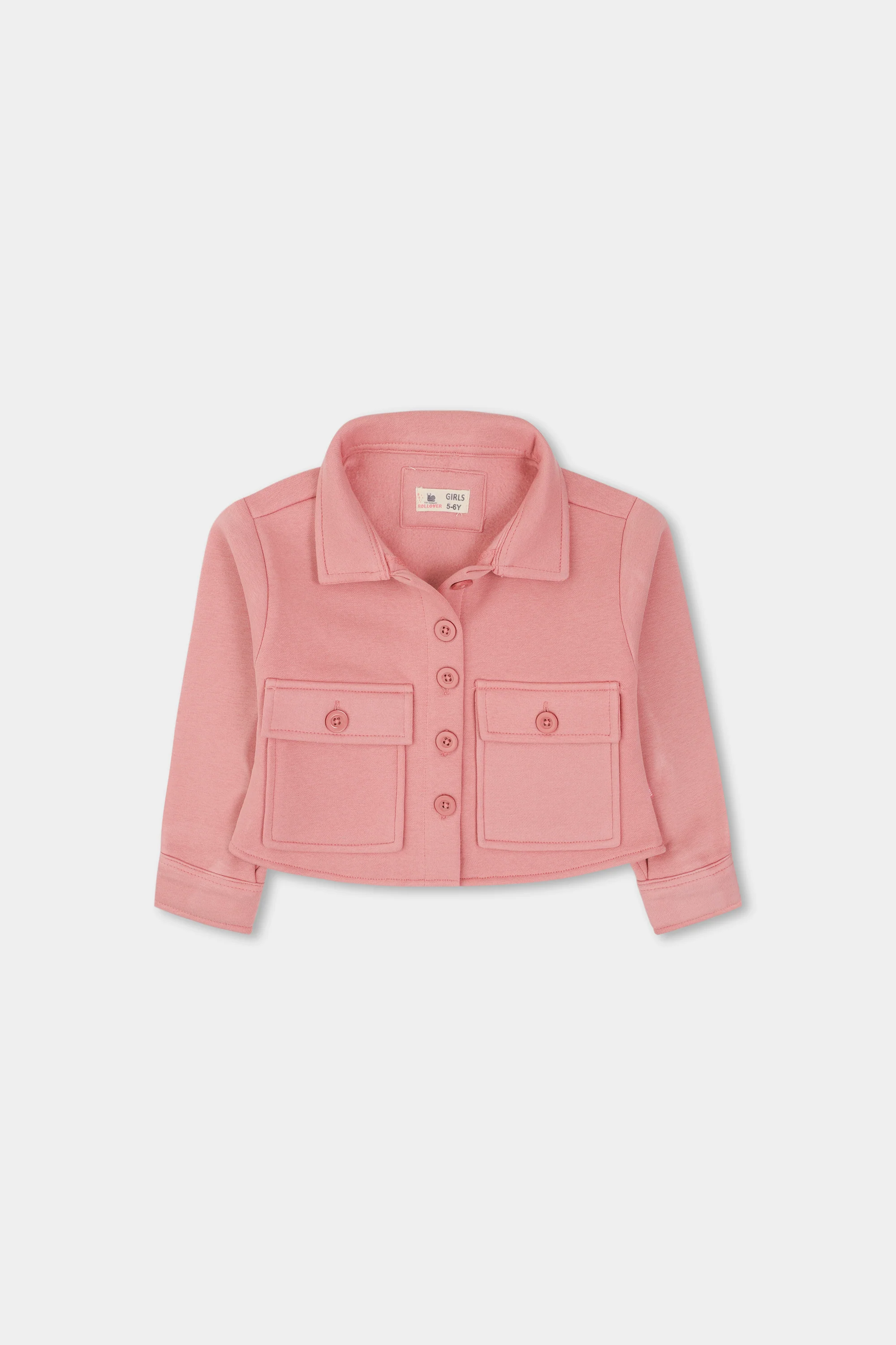 Girls Cozy Pink Fleece Jacket - Image 2