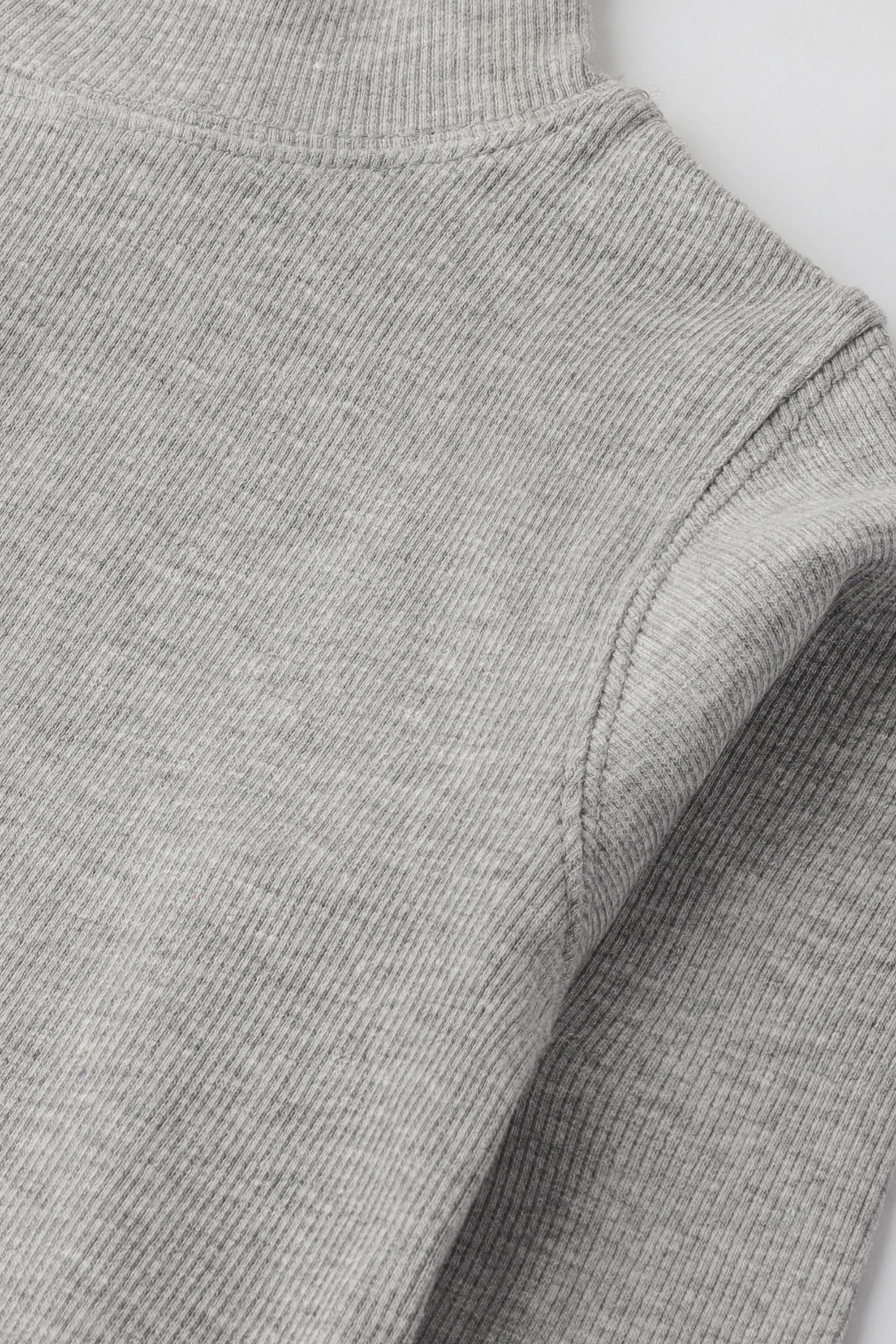 Boys Lycra Rib Grey Highneck - Image 2