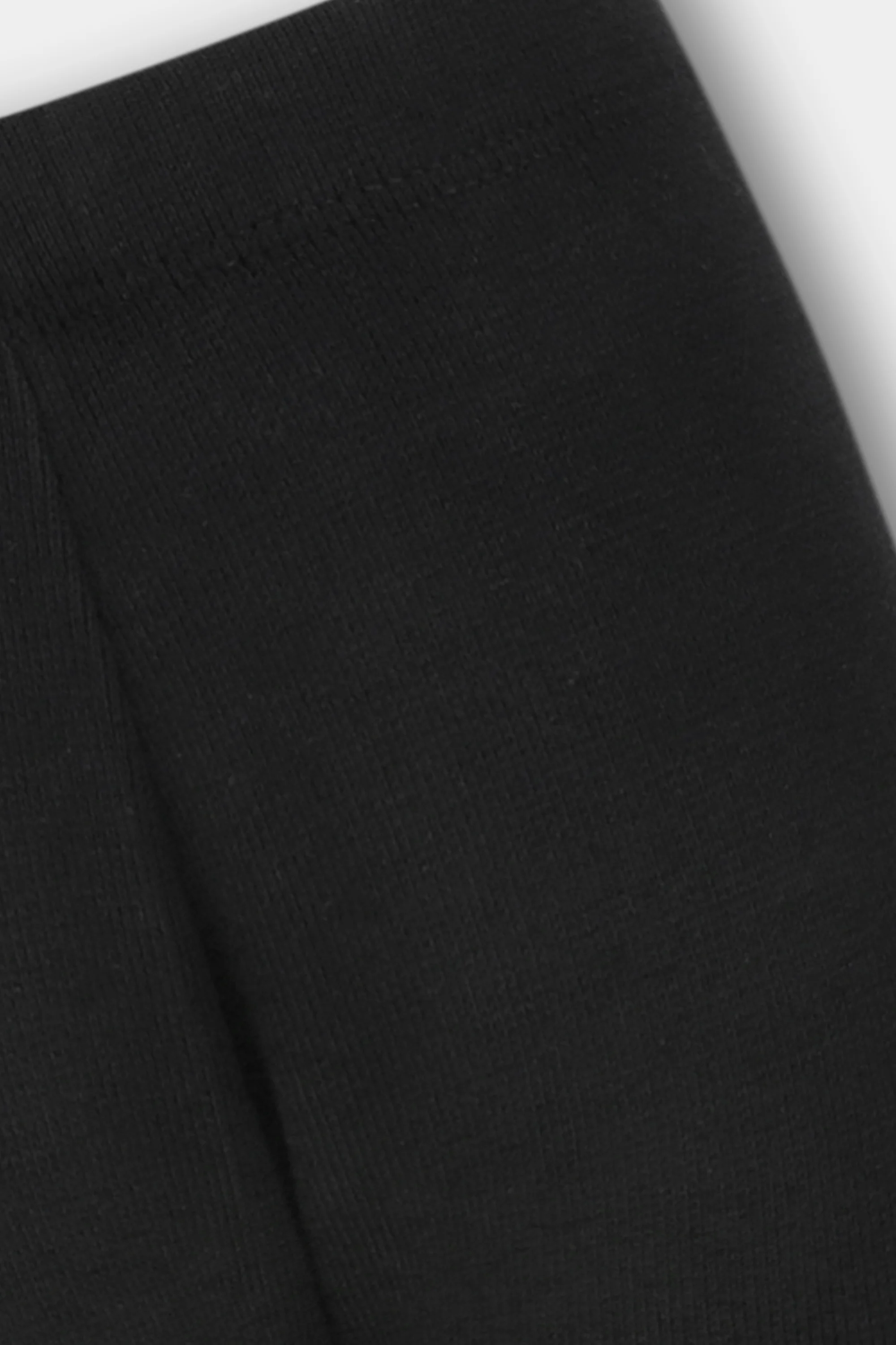 Girls Solid Black Tights - Image 2