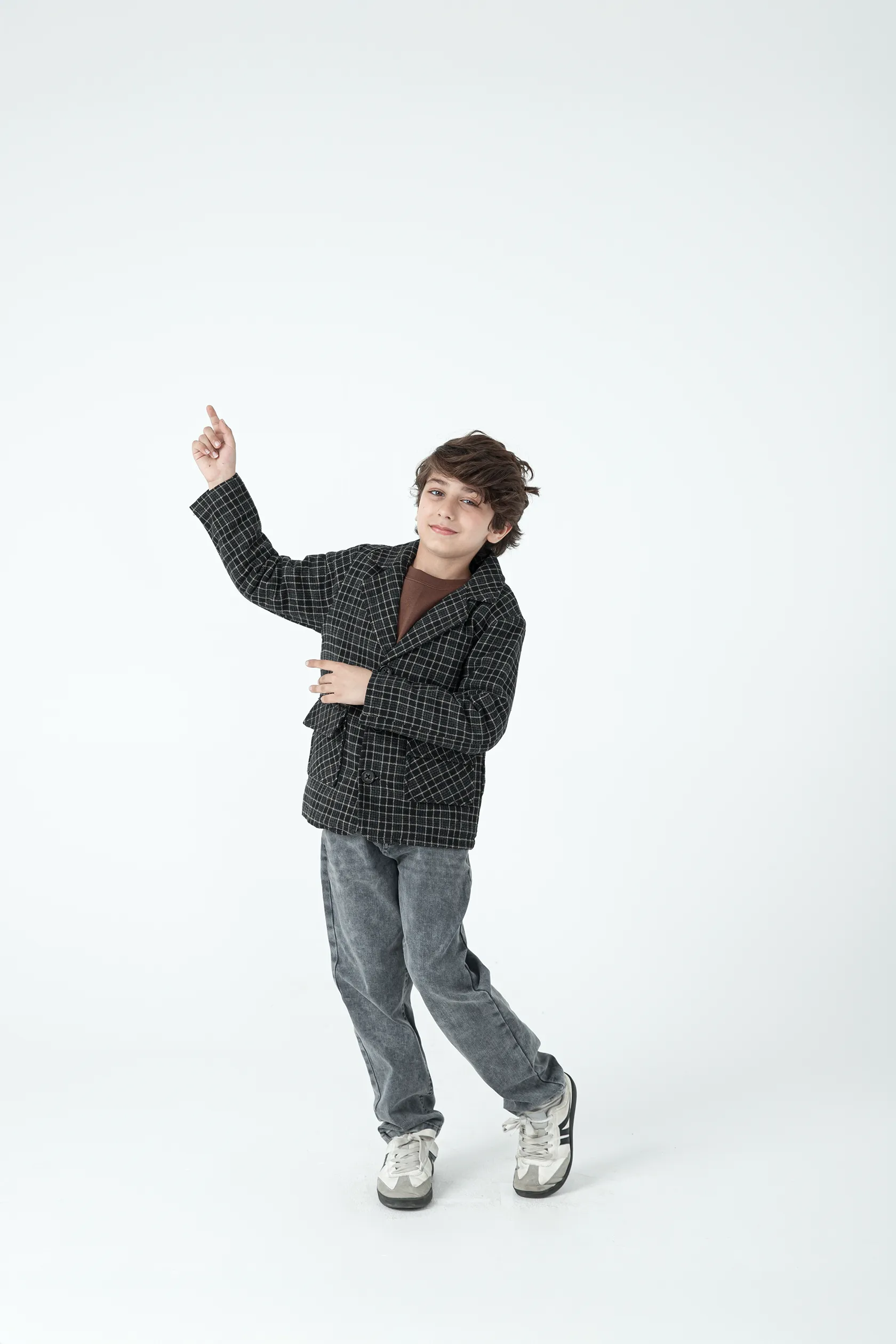 Classic Check Boys' Felt Jacket - Image 2