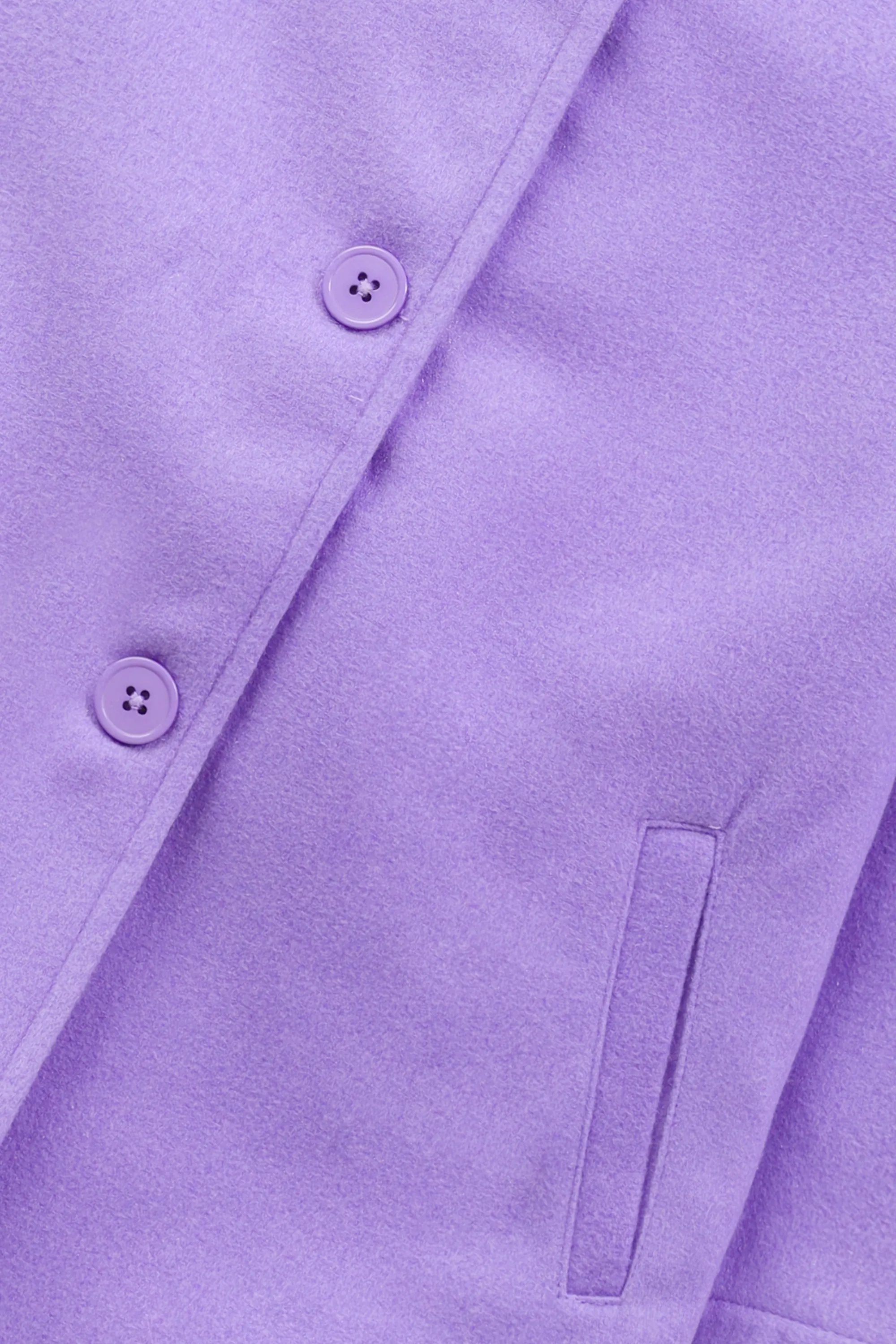 Girls Purple Hooded Felt Coat - Image 2