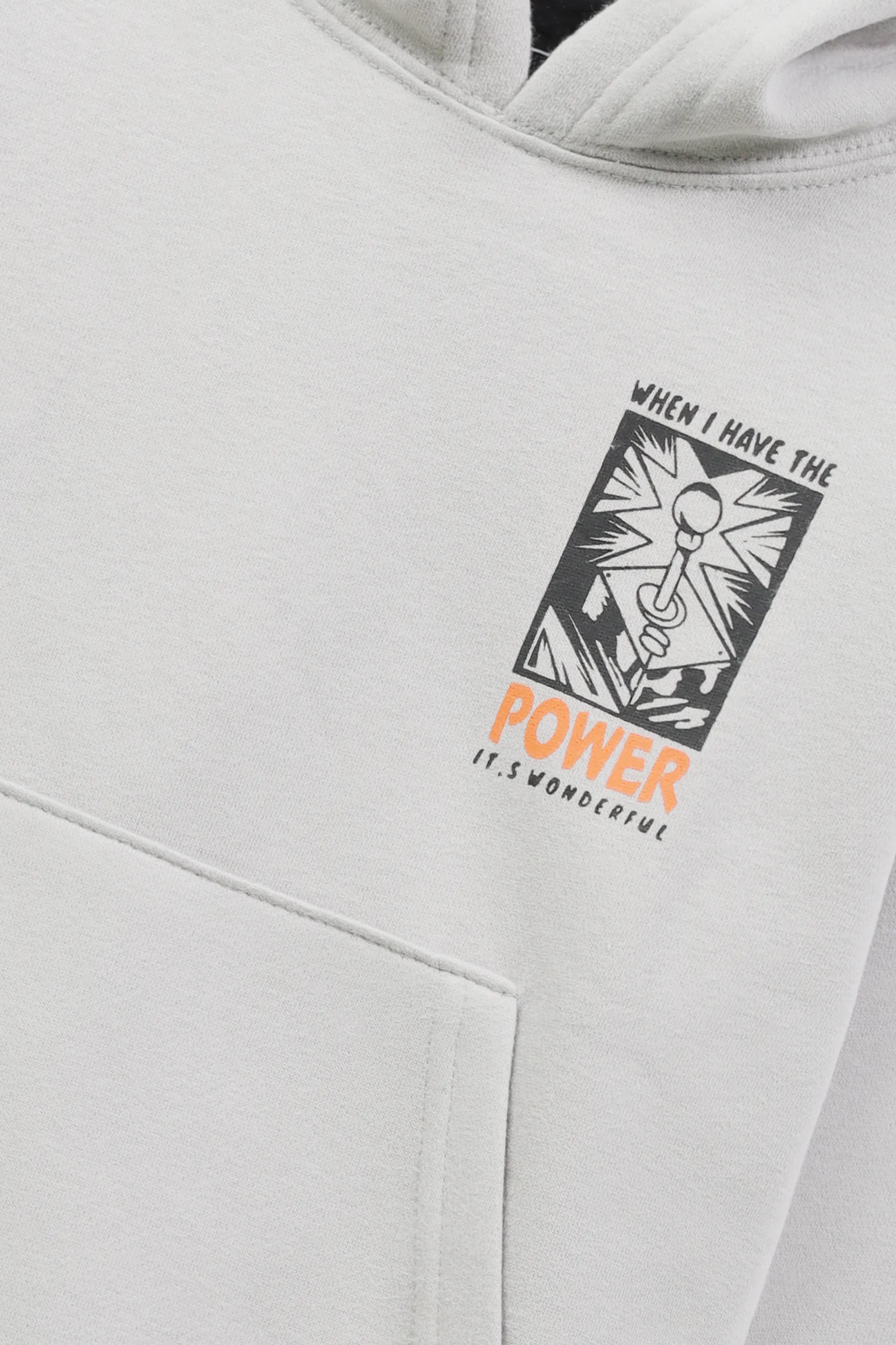 Boys Grey Graphic Fleece Hoodie - Image 5