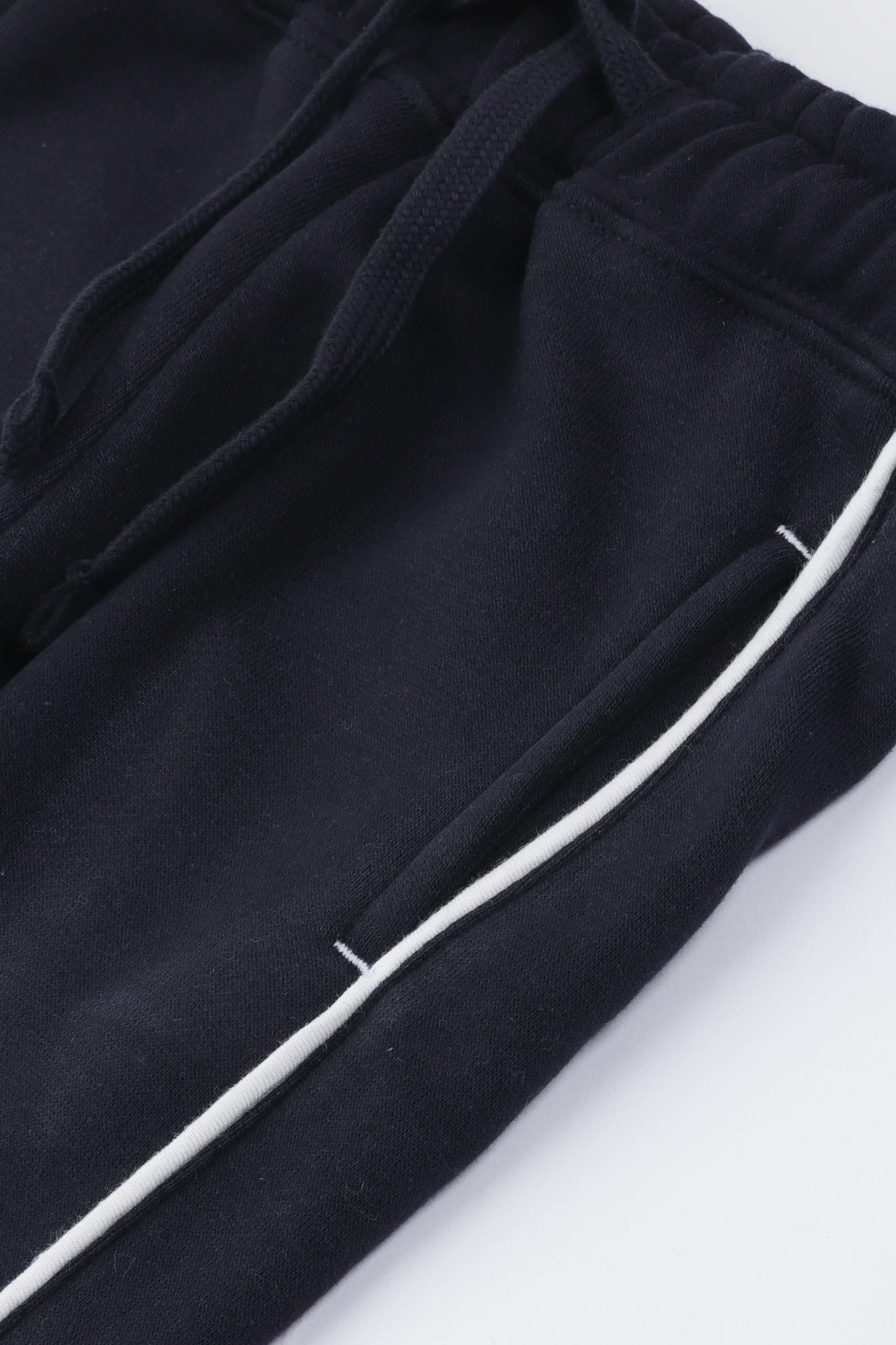 Girls' Navy Piped Fleece Trousers - Image 2