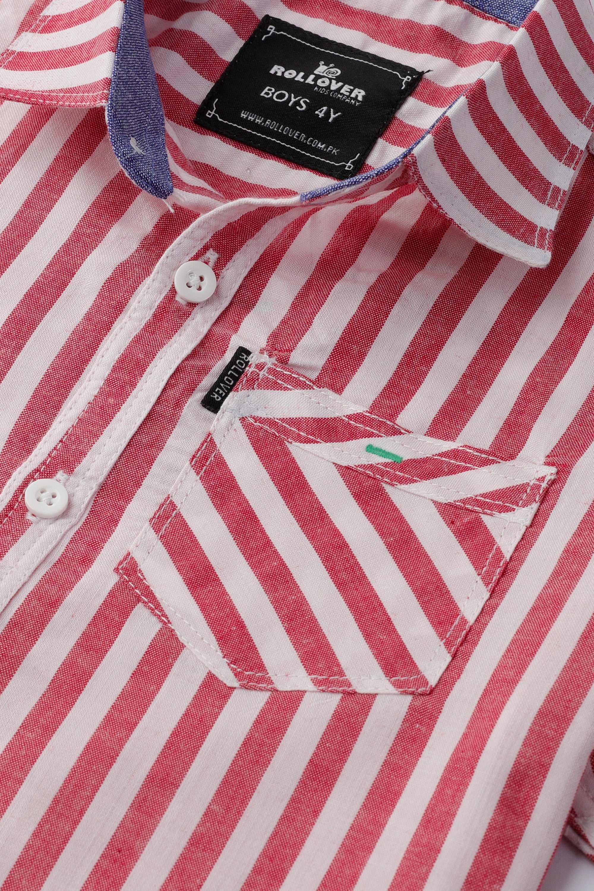 Bold Stripe Charm Boys’ Shirt - Image 2