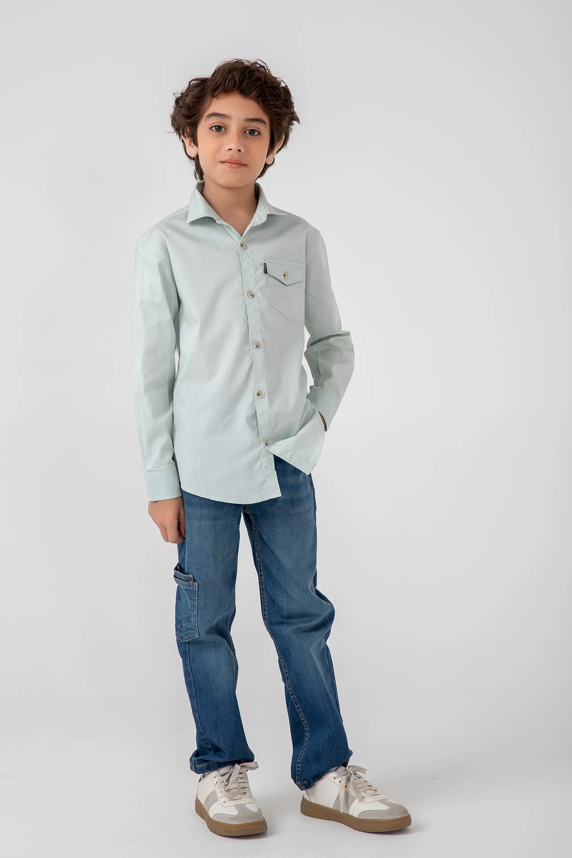 Classic Sky Boys' Button-Down Shirt