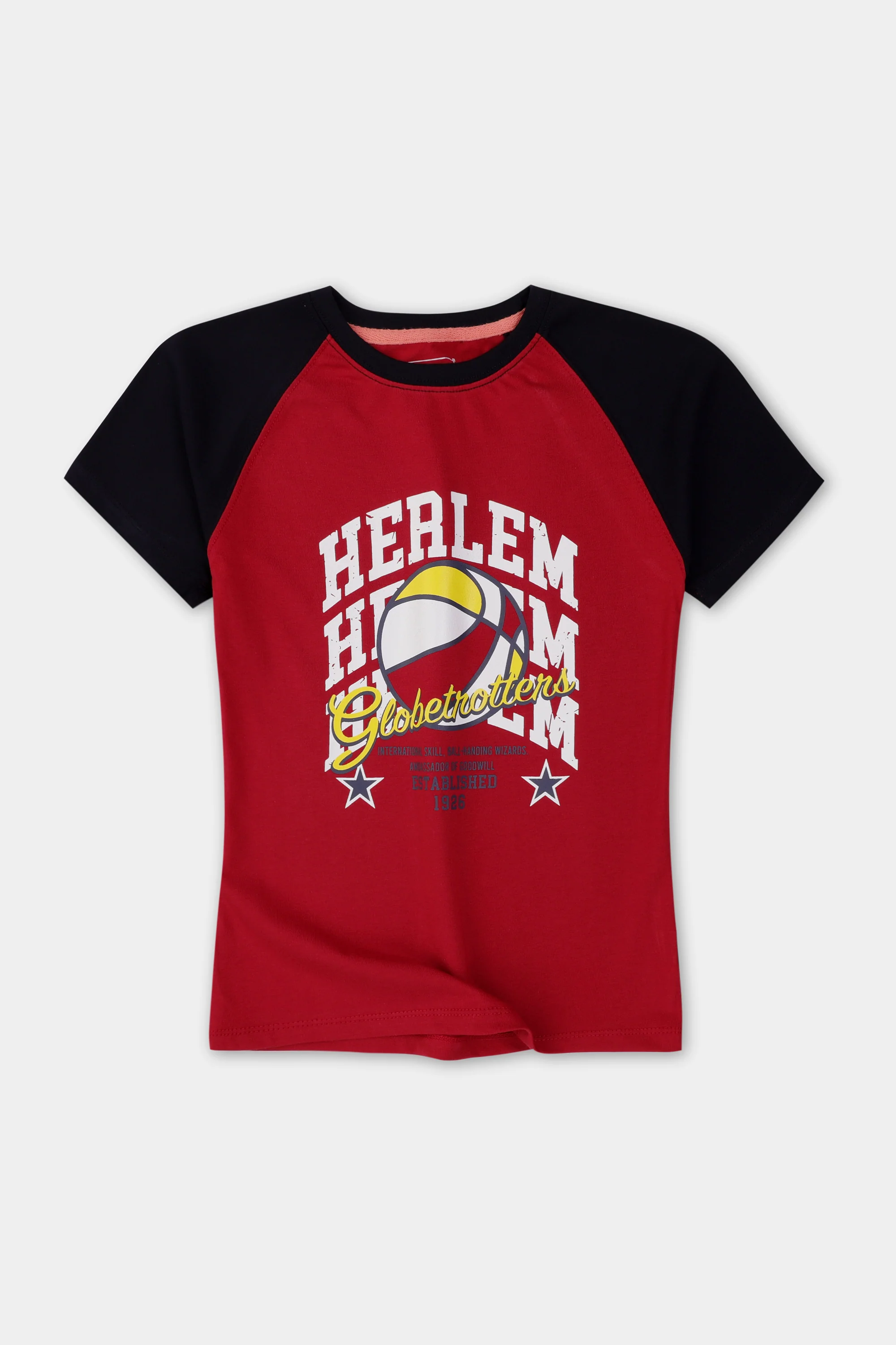 Boys Harlem Hoops Raglan T-Shirt - Image 3