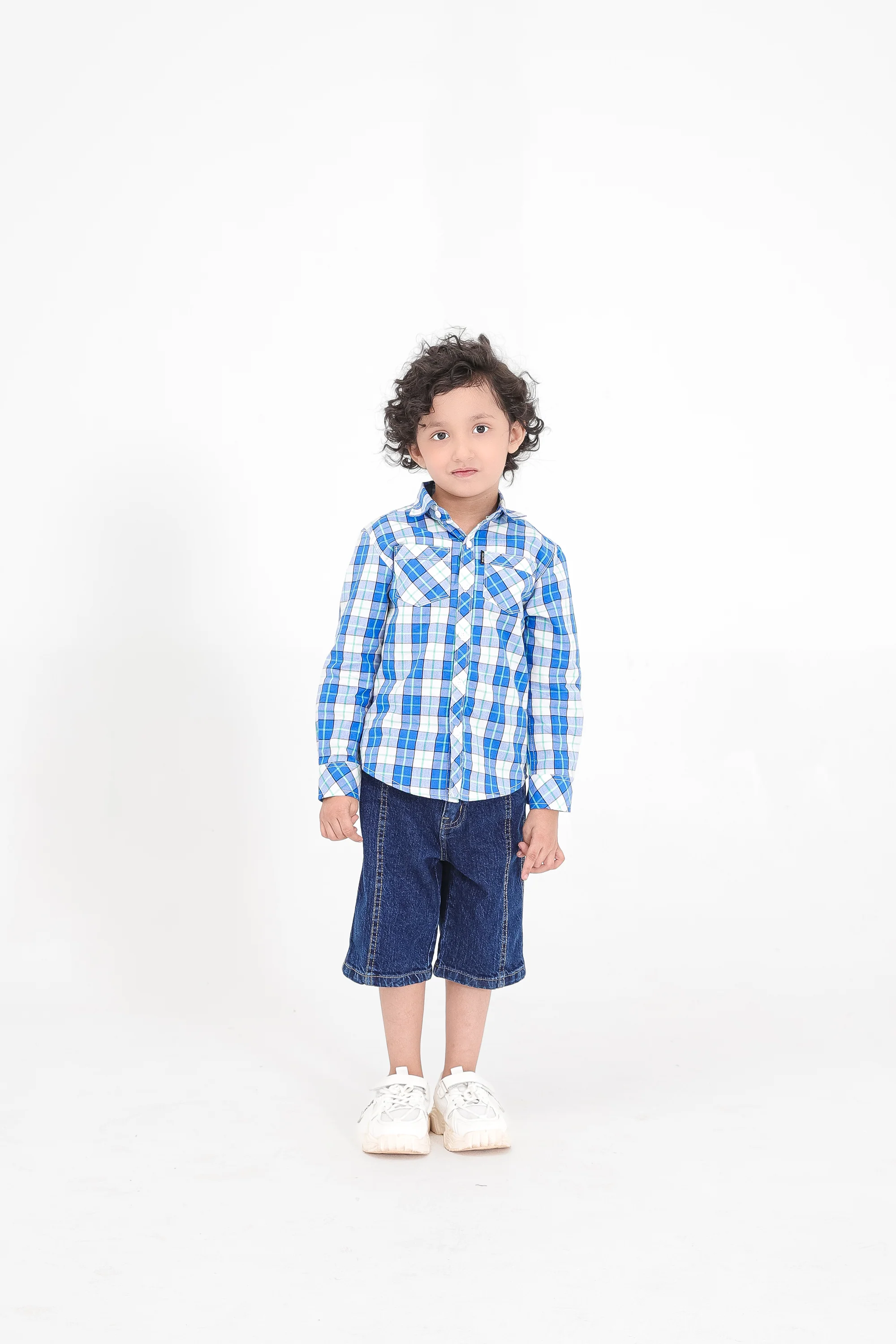 Boys Royal Grid Classic Shirt - Image 2