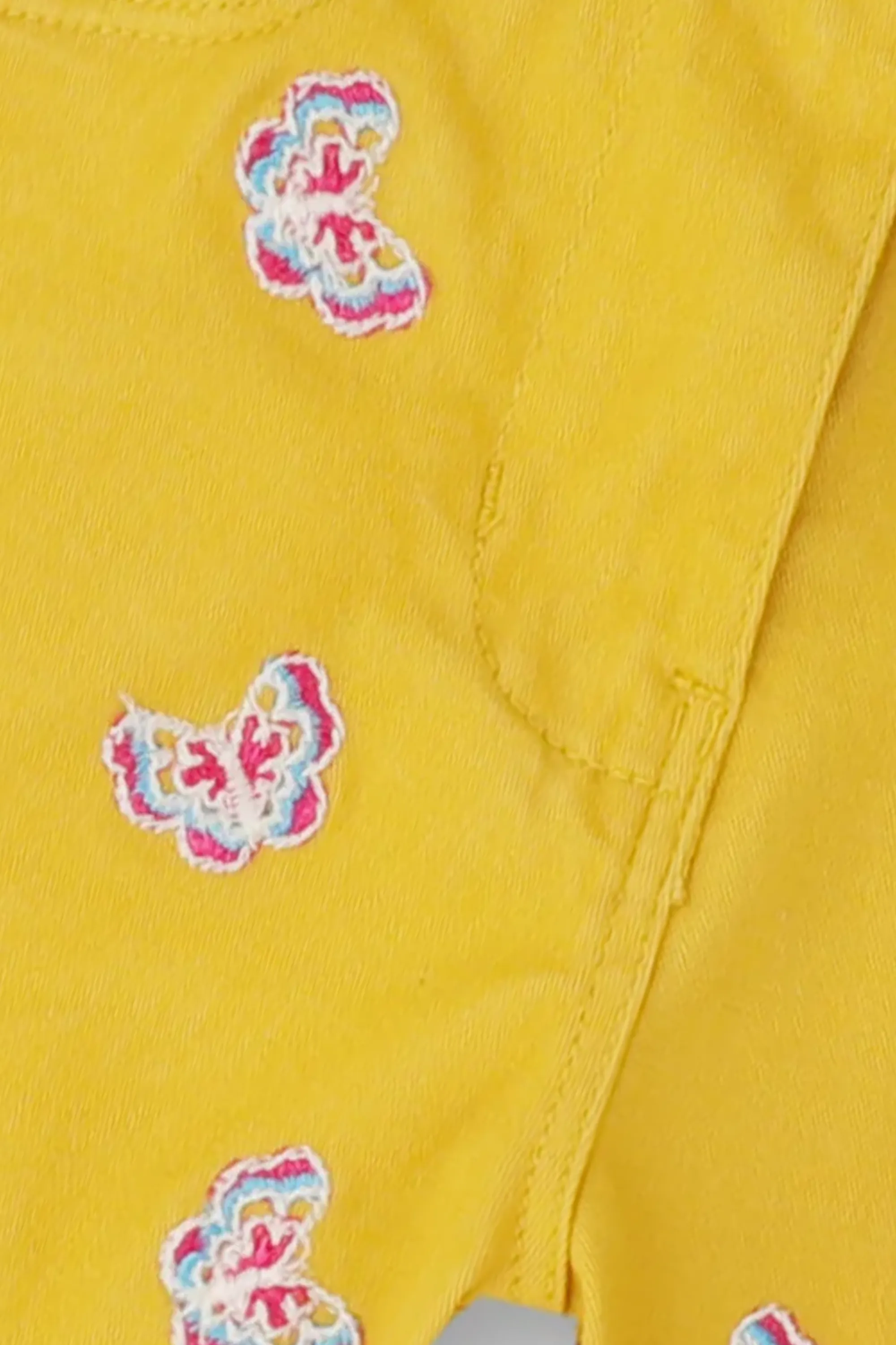 Yellow Butterfly Emboidered Shorts - Image 2