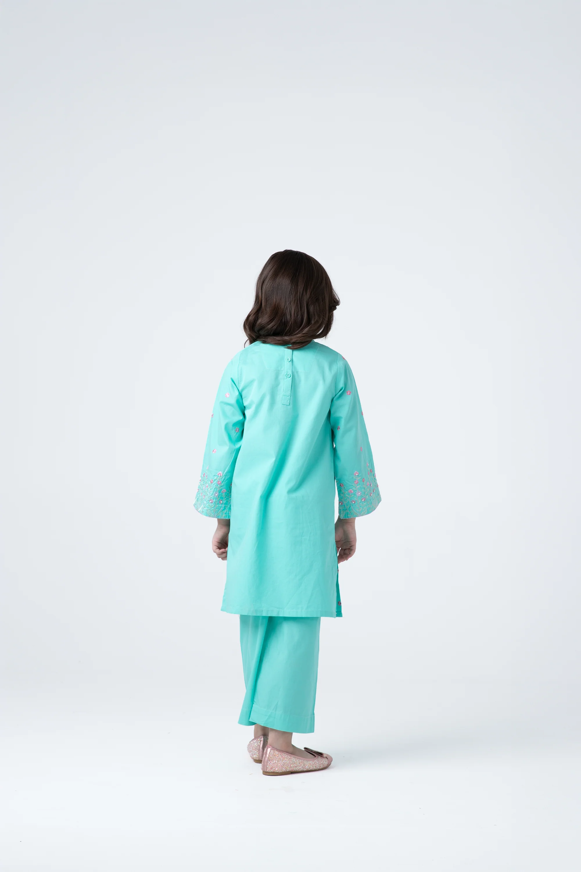 Mint Kurta Set - 2pc - Image 3
