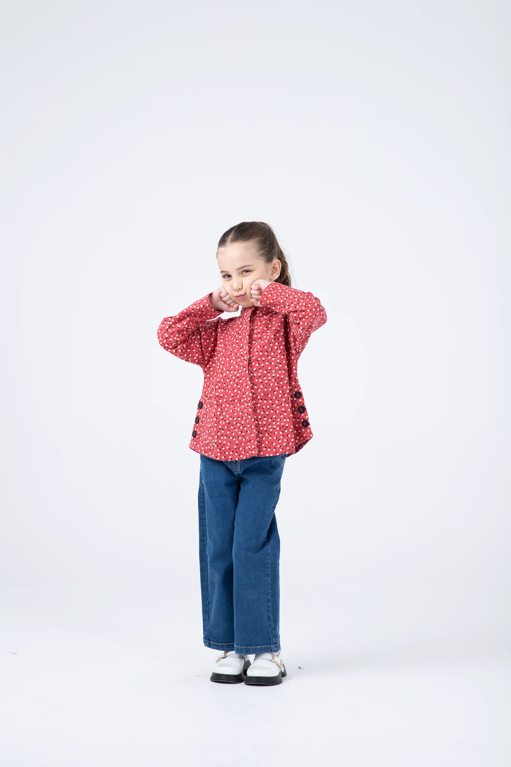 Berry Bloom Flannel Top