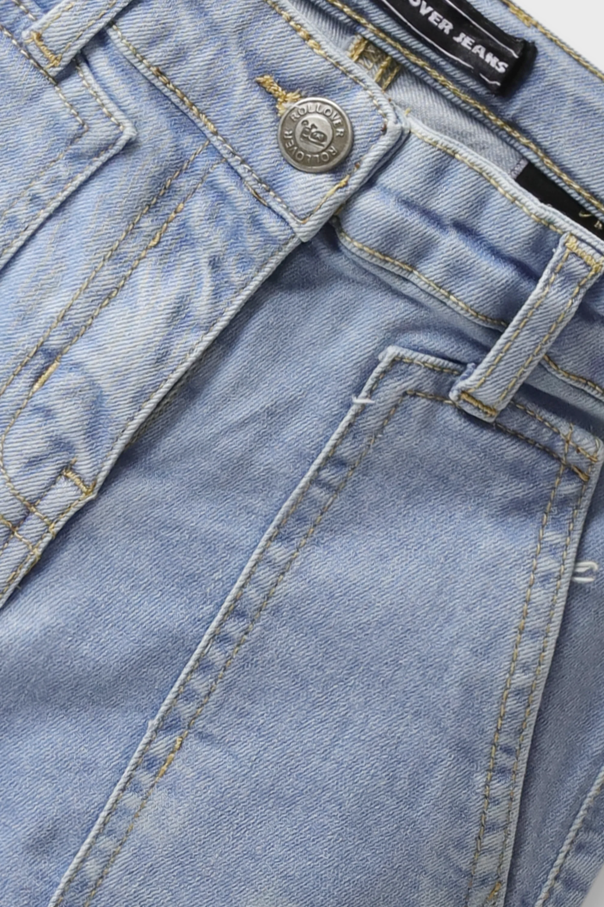 Girls Blue Wide-Leg Jeans - Image 2