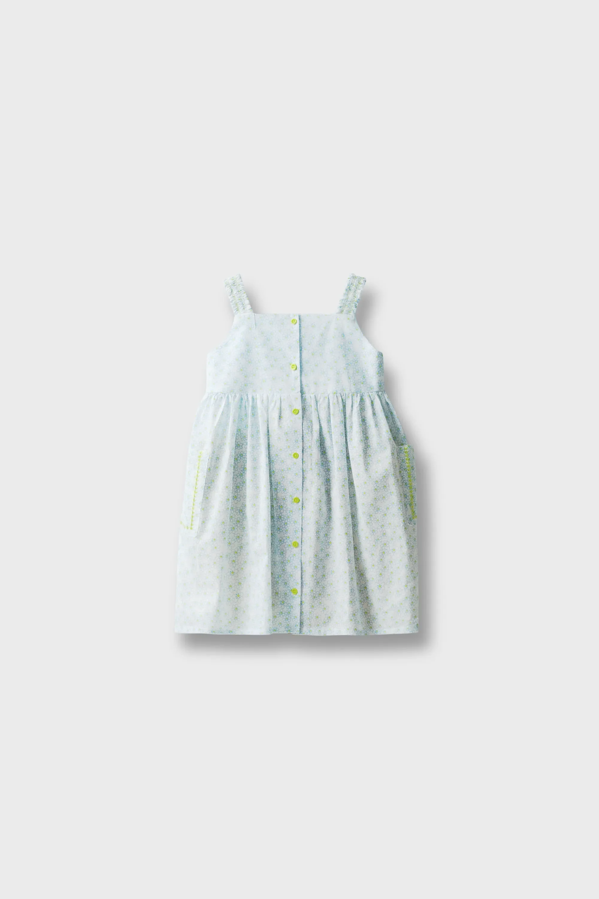 Little Daisy Button Cotton Dress - Image 4