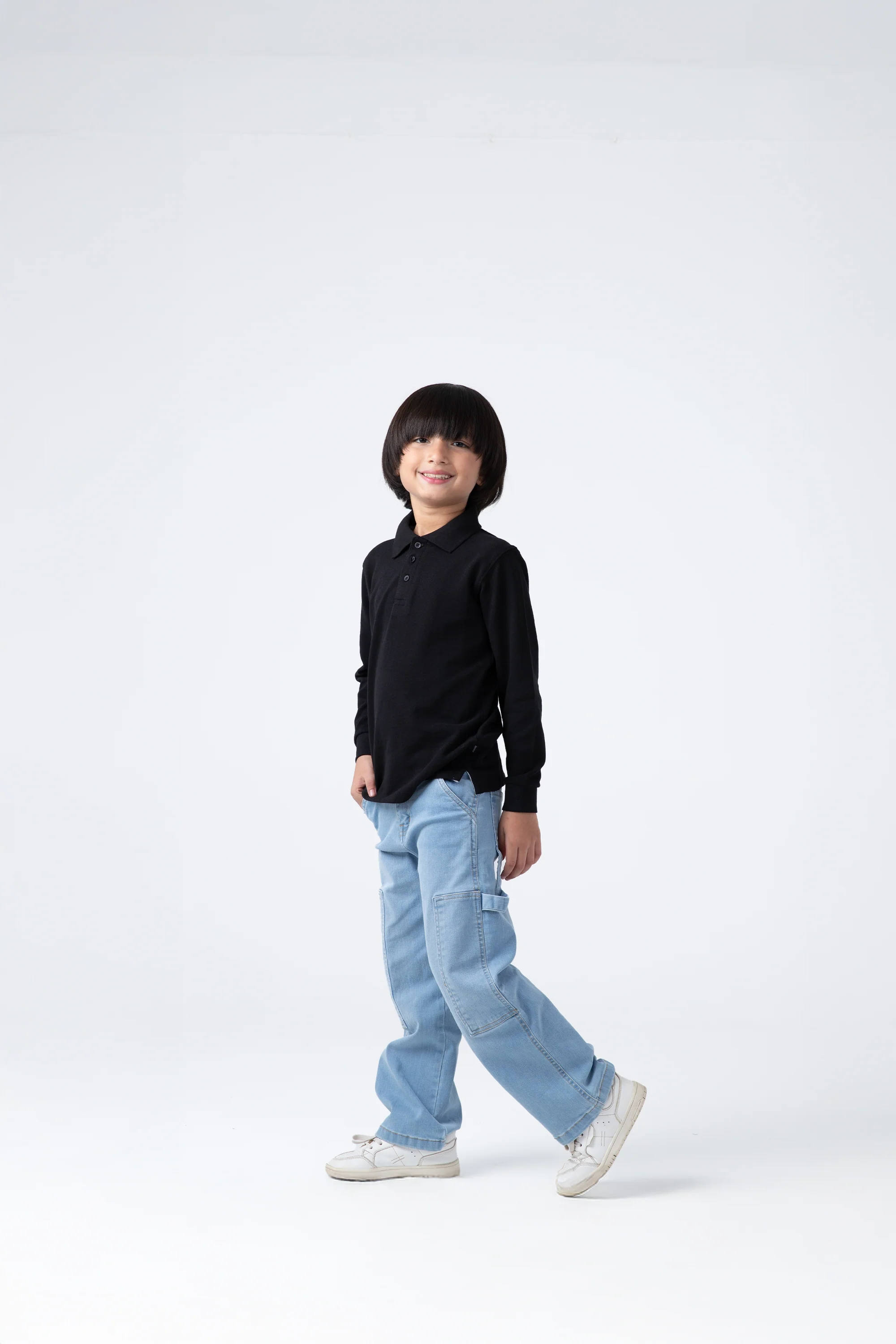 Solid Black Polo - Image 3