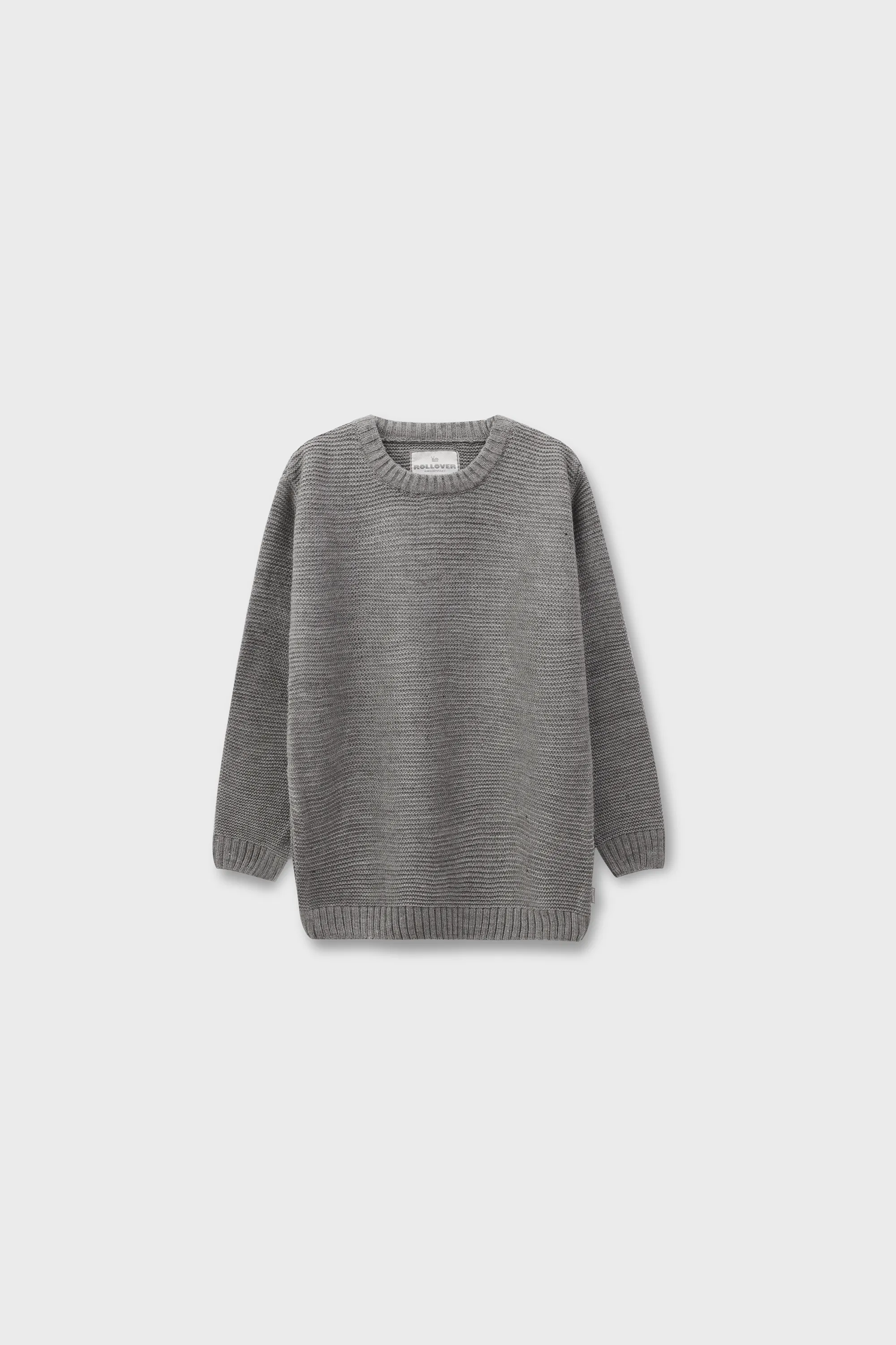 Boys Grey Grid Sweater - Image 4