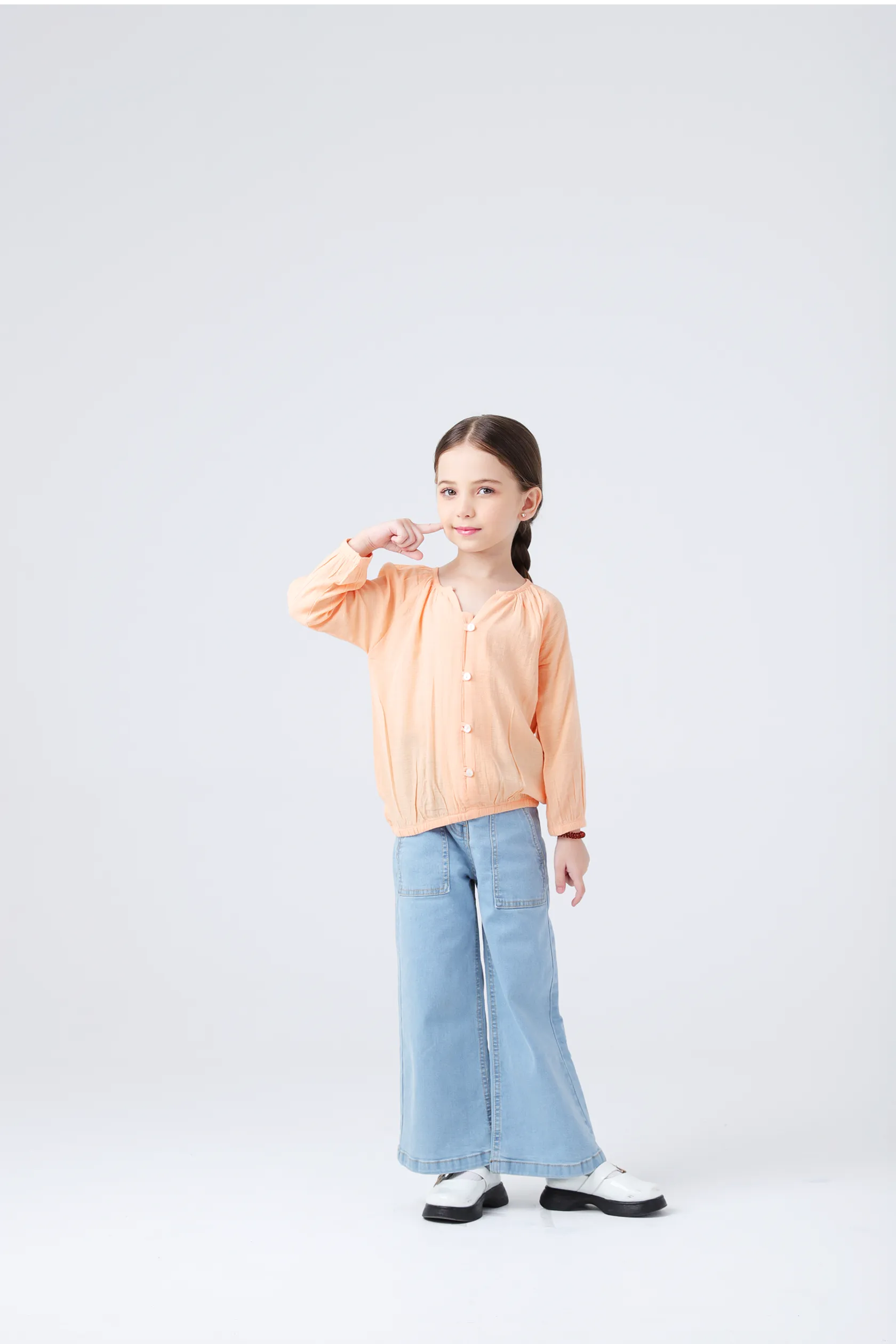 Peach Elasticated Top