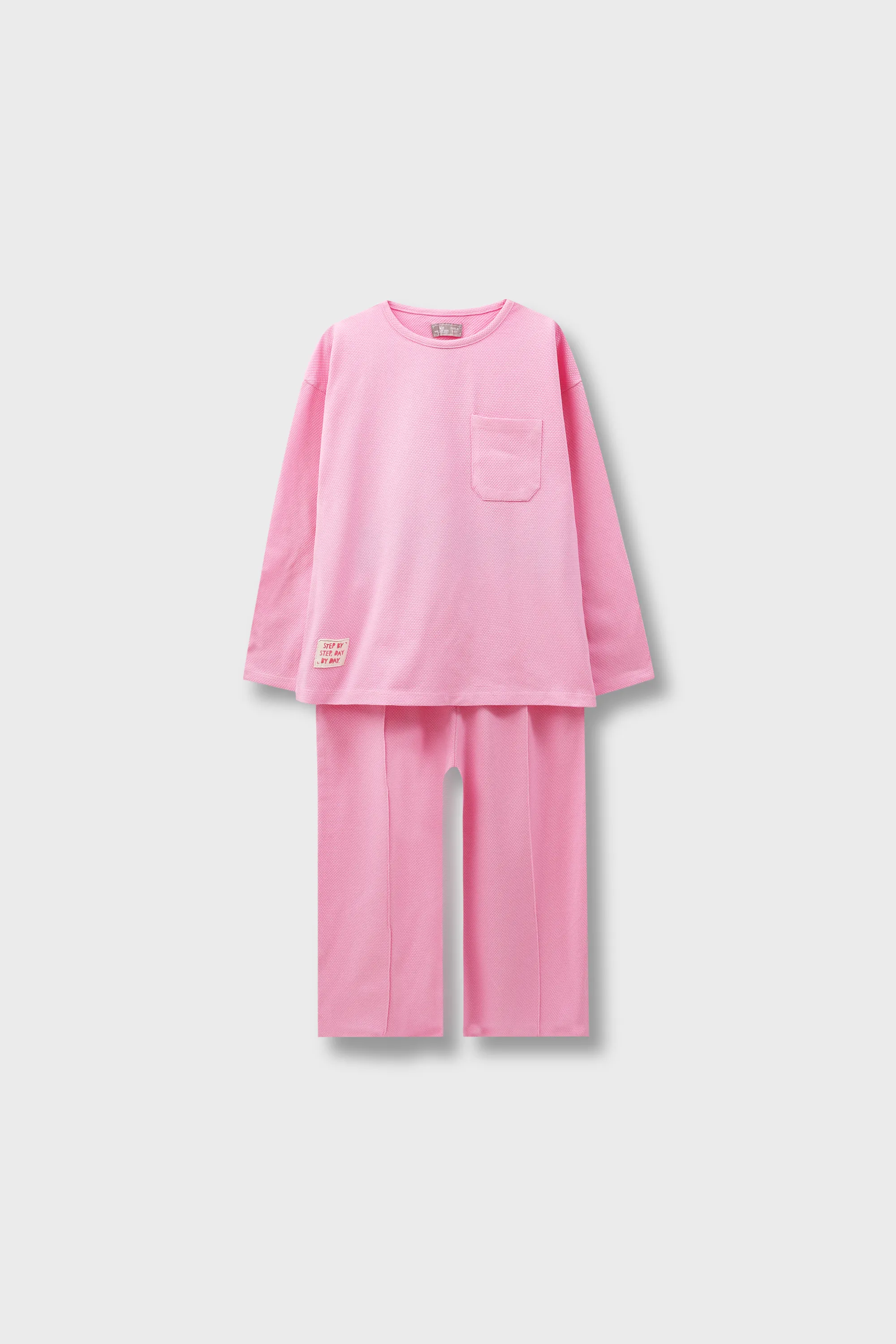 Pink Bubblegum Pique Co-ord Set - Image 4