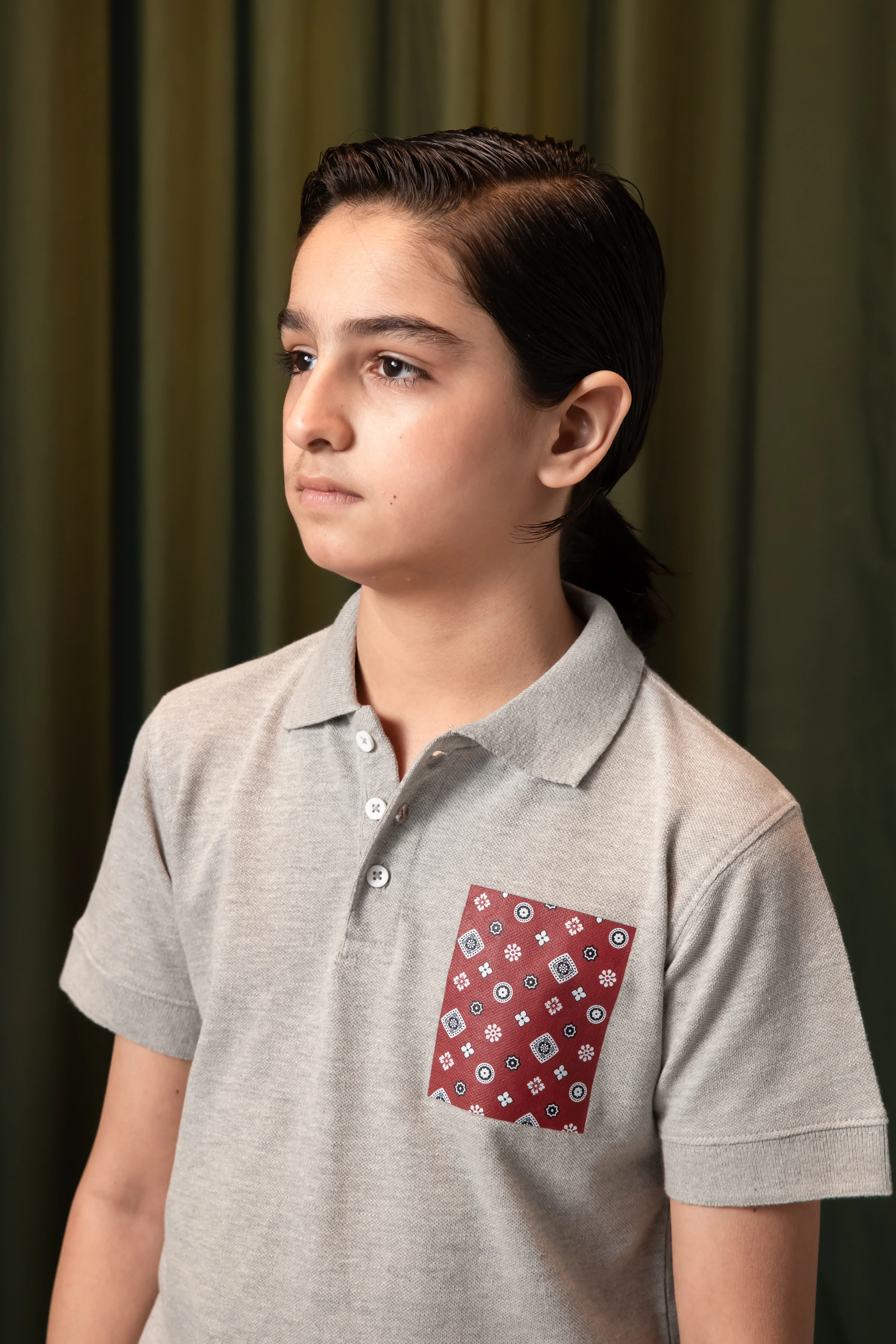 Grey Ajrak Boys Polo - Image 2