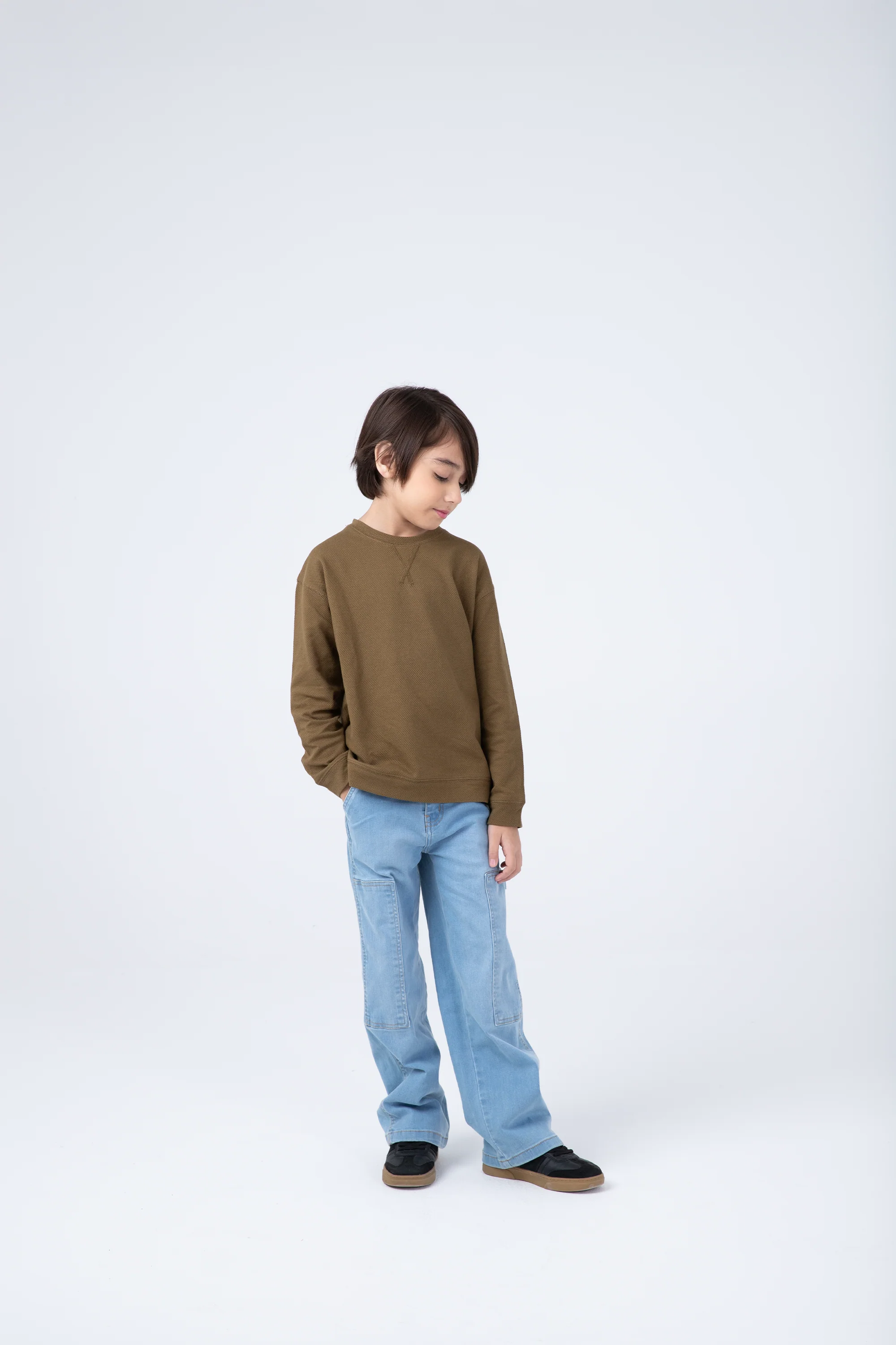 Olive Textured Tee - Image 3
