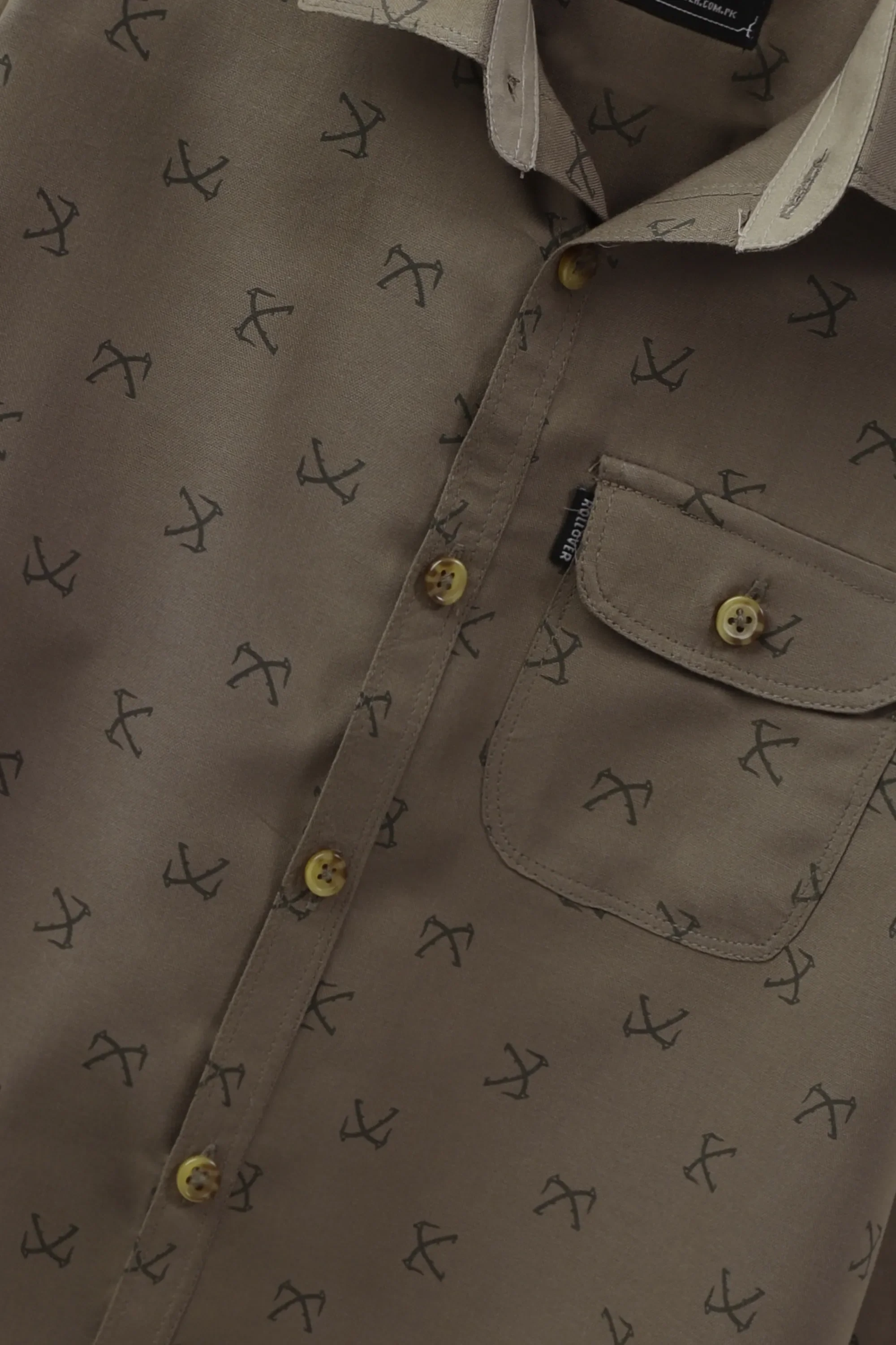 Olive Ease Cotton Shirt - Image 2