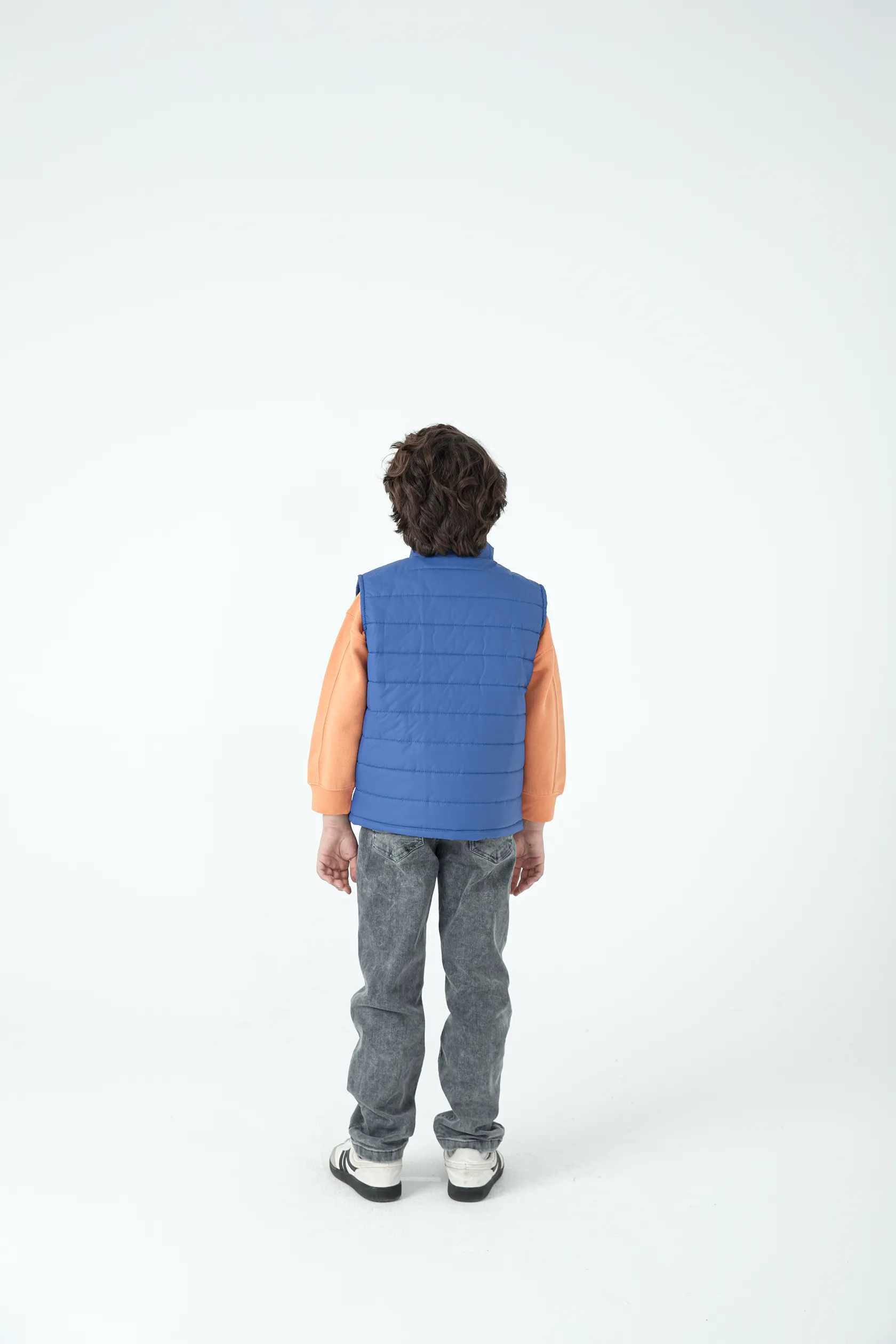 Boys Royal Sleeveless Puffer Jacket - Image 3