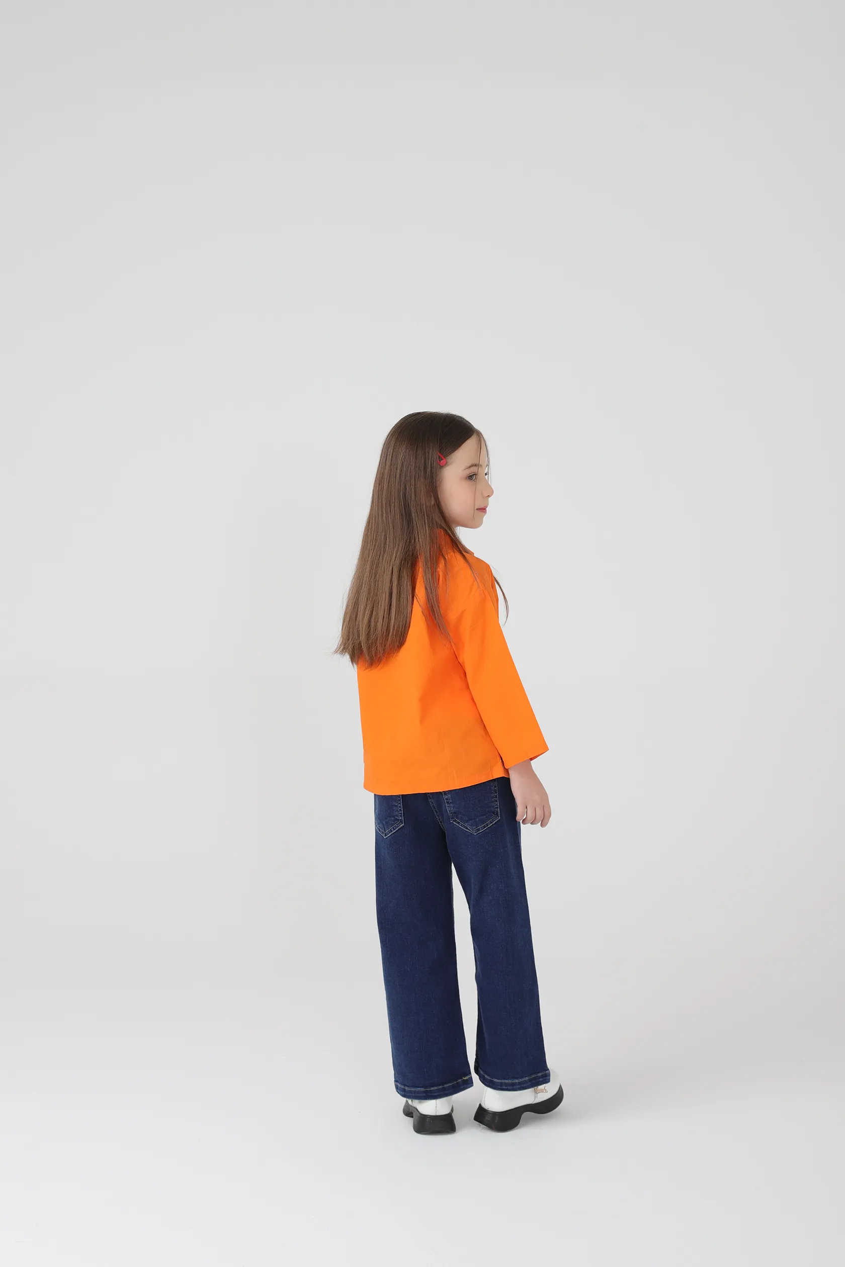 Bow Embroidered Orange Top - Image 3