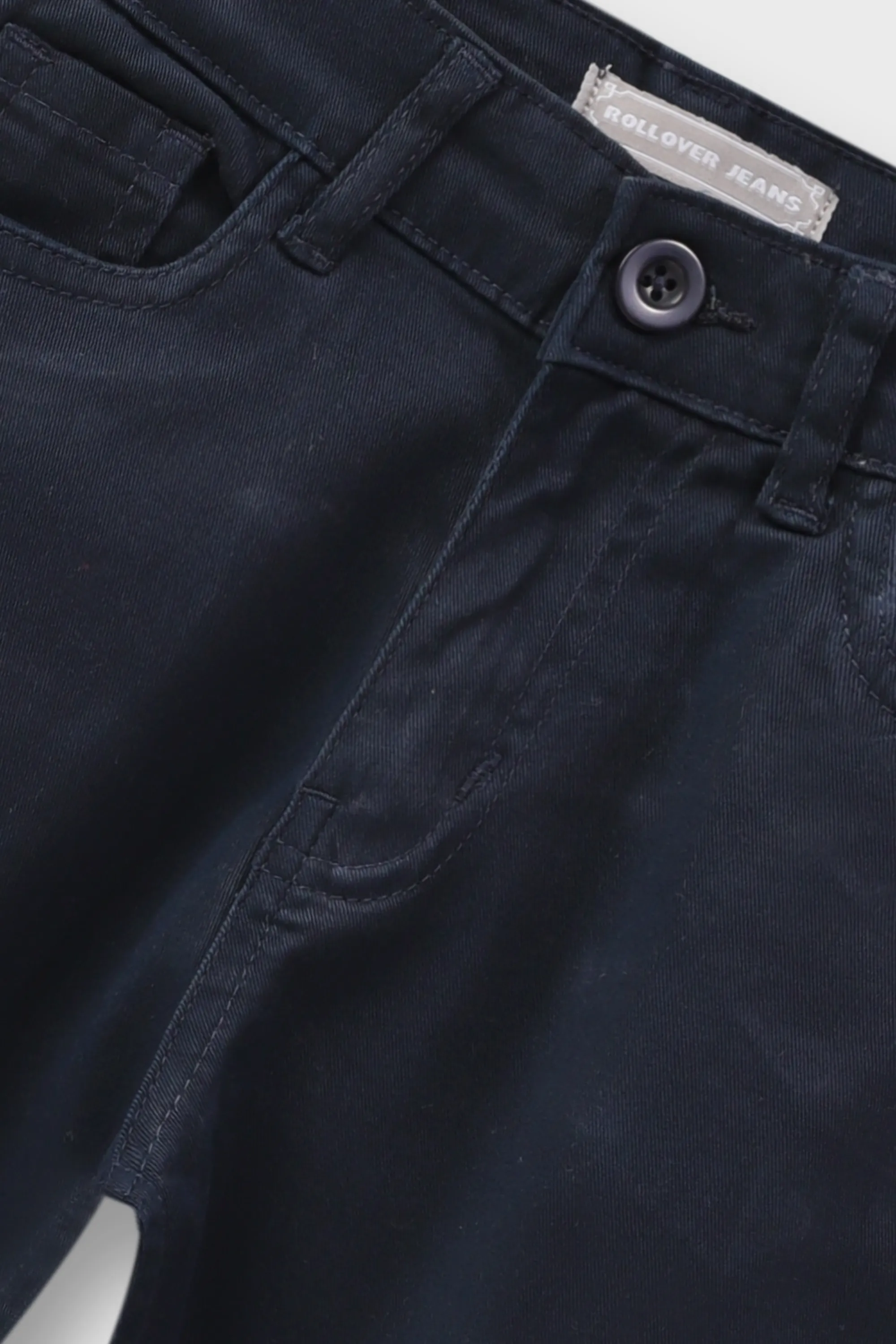 Boys Navy Twill Straight Pants - Image 2