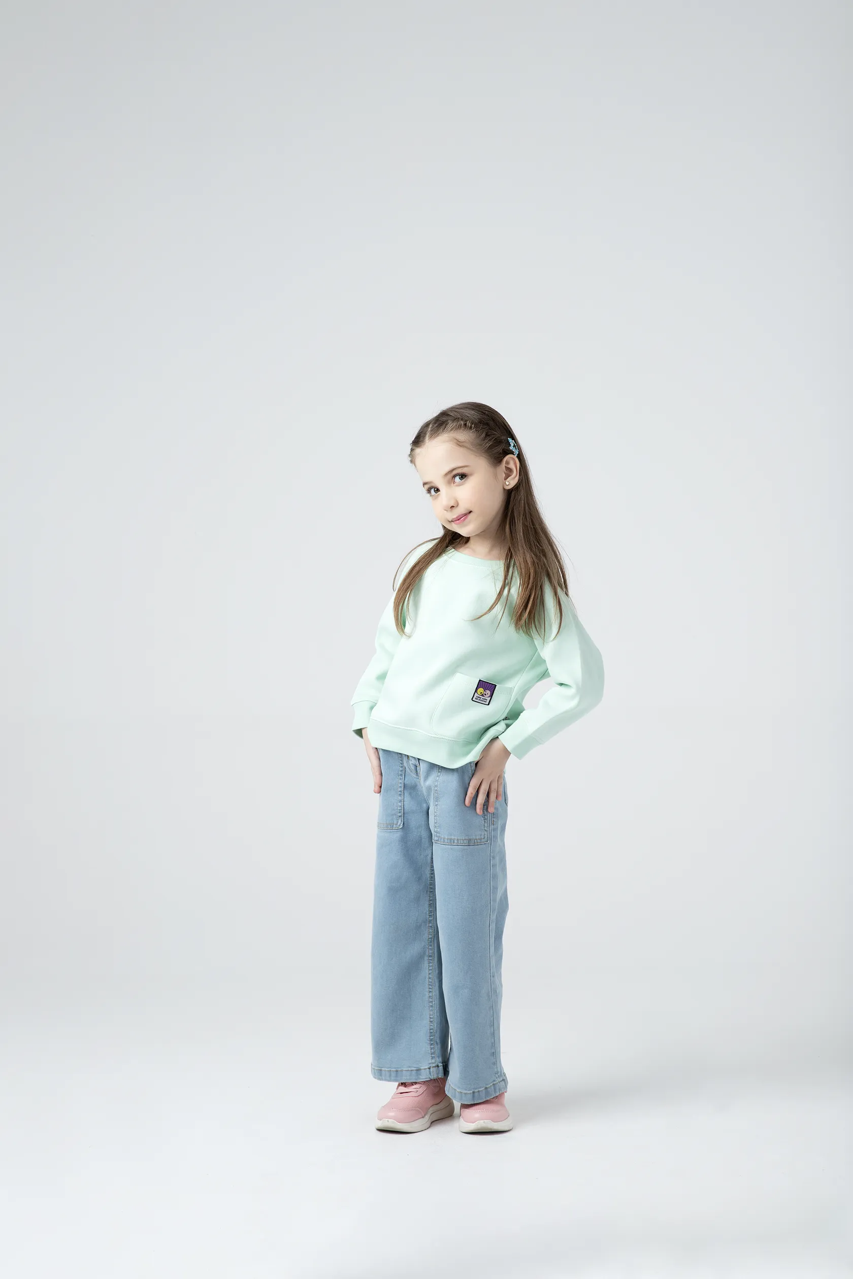Girls Mint Fleece Sweatshirt