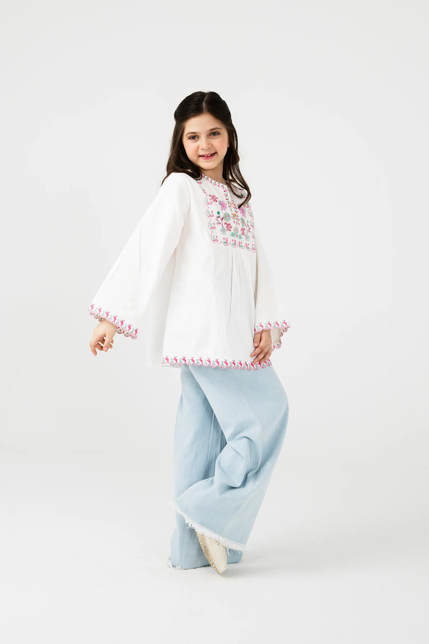 White Lily Lace Cotton Tunic - Image 2