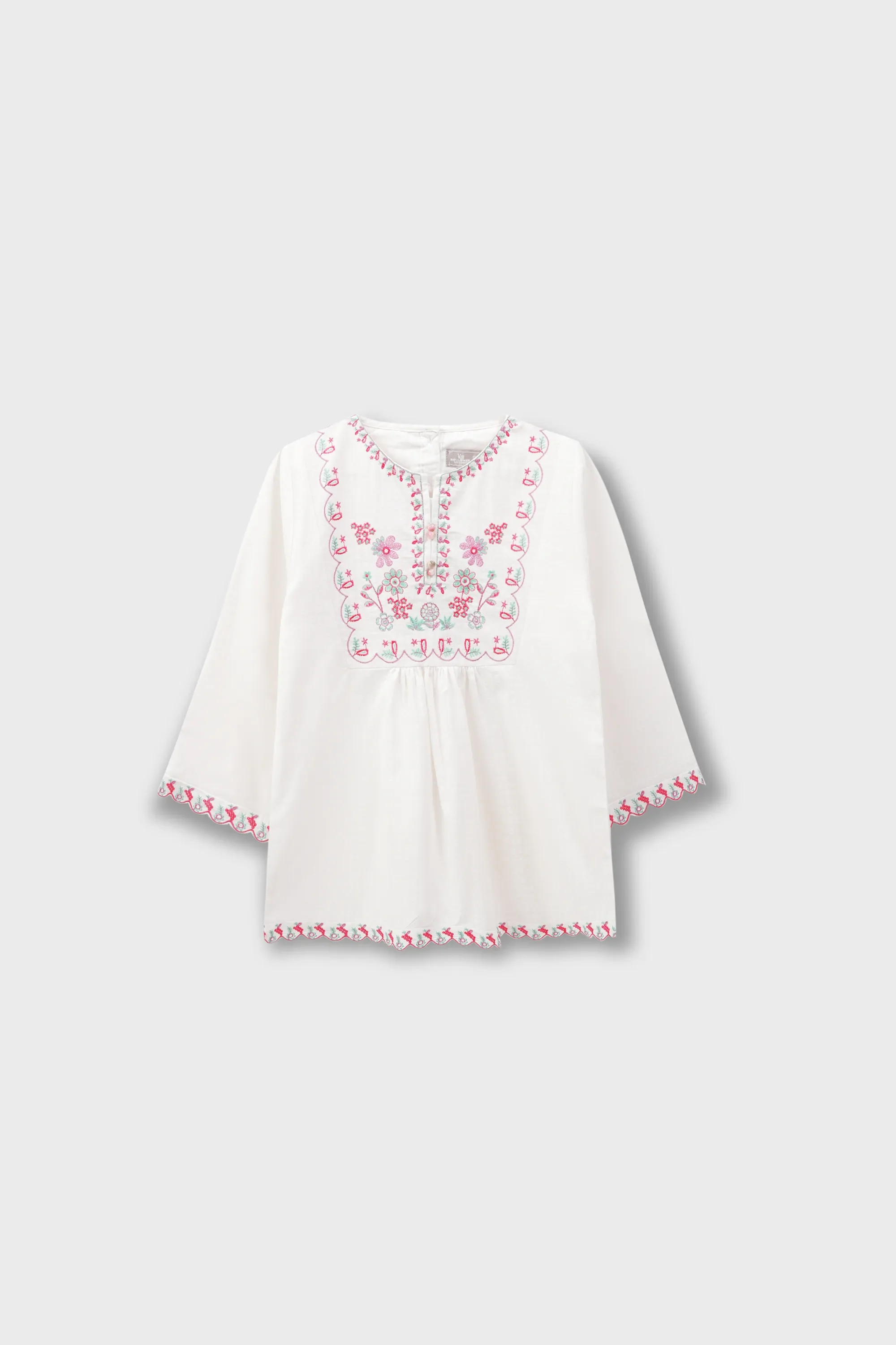 White Lily Lace Cotton Tunic - Image 3