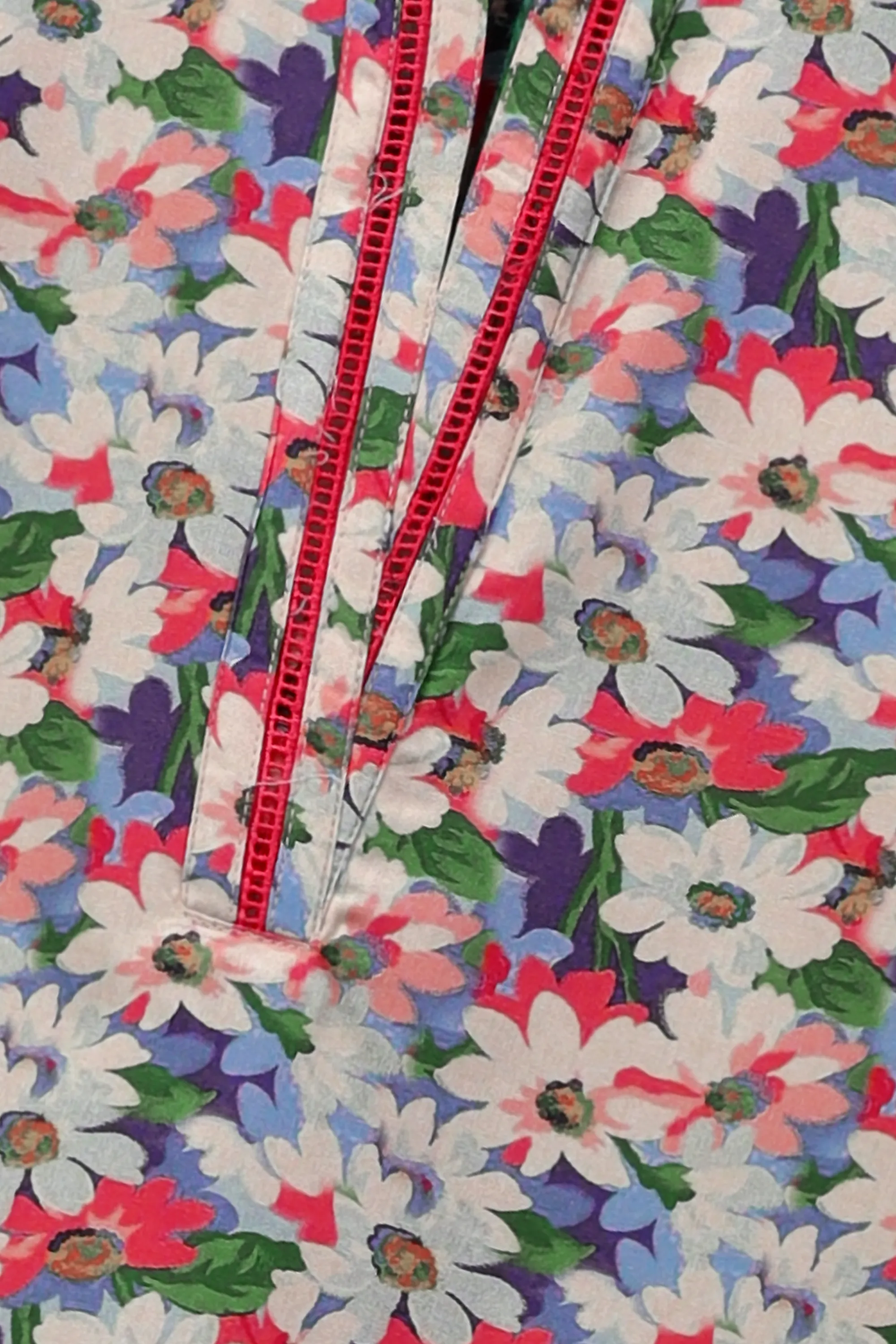 Multicolor Floral Printed Cotton Kurta Set - Image 4