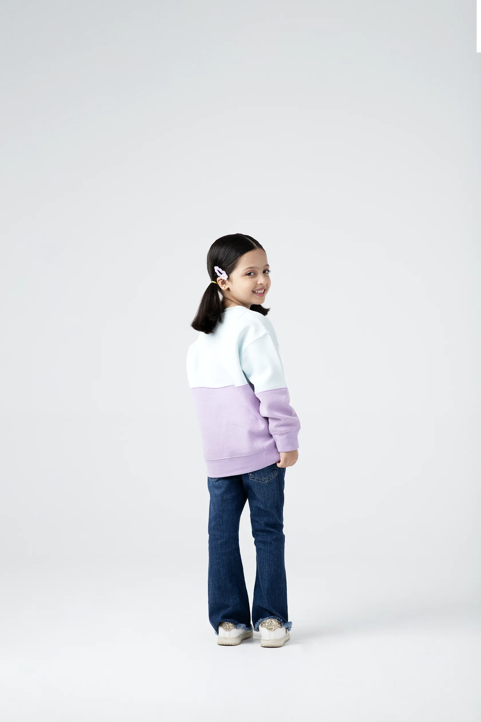 Girls Pastel Duo Fleece Sweatshirt - Image 2