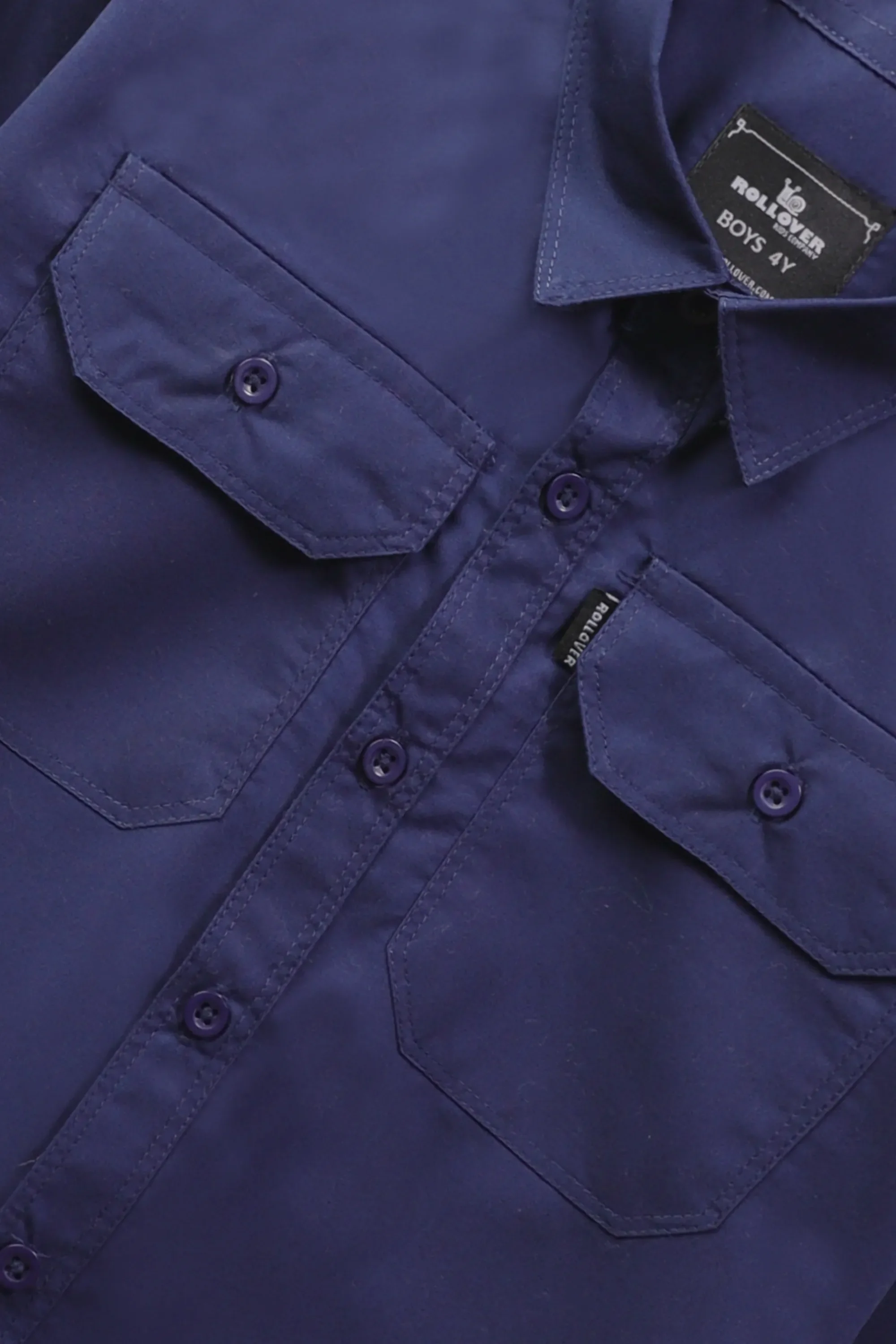 Boys Navy Urban Cotton Shirt - Image 2