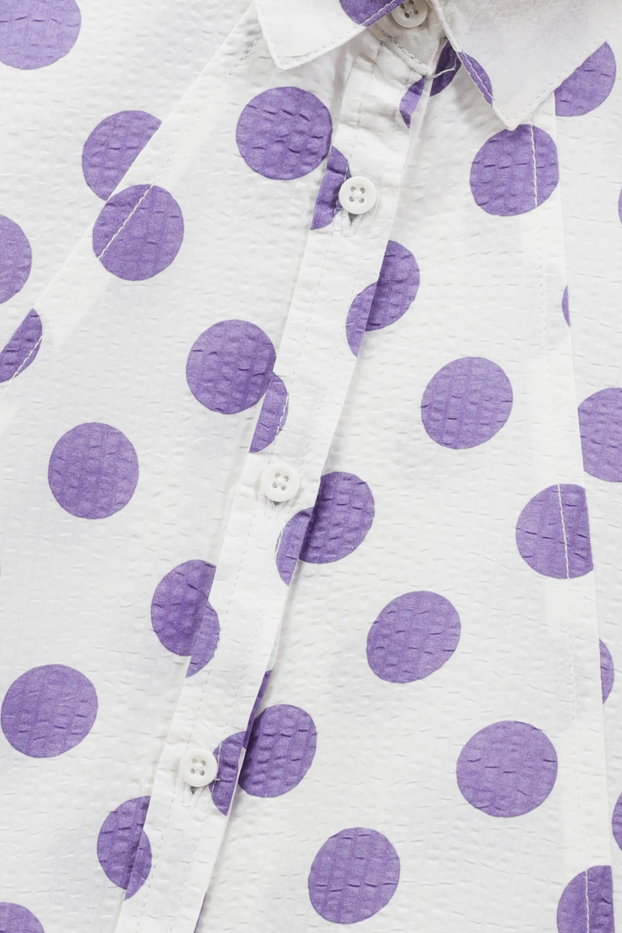 White Polka Dot Cotton Top - Image 5