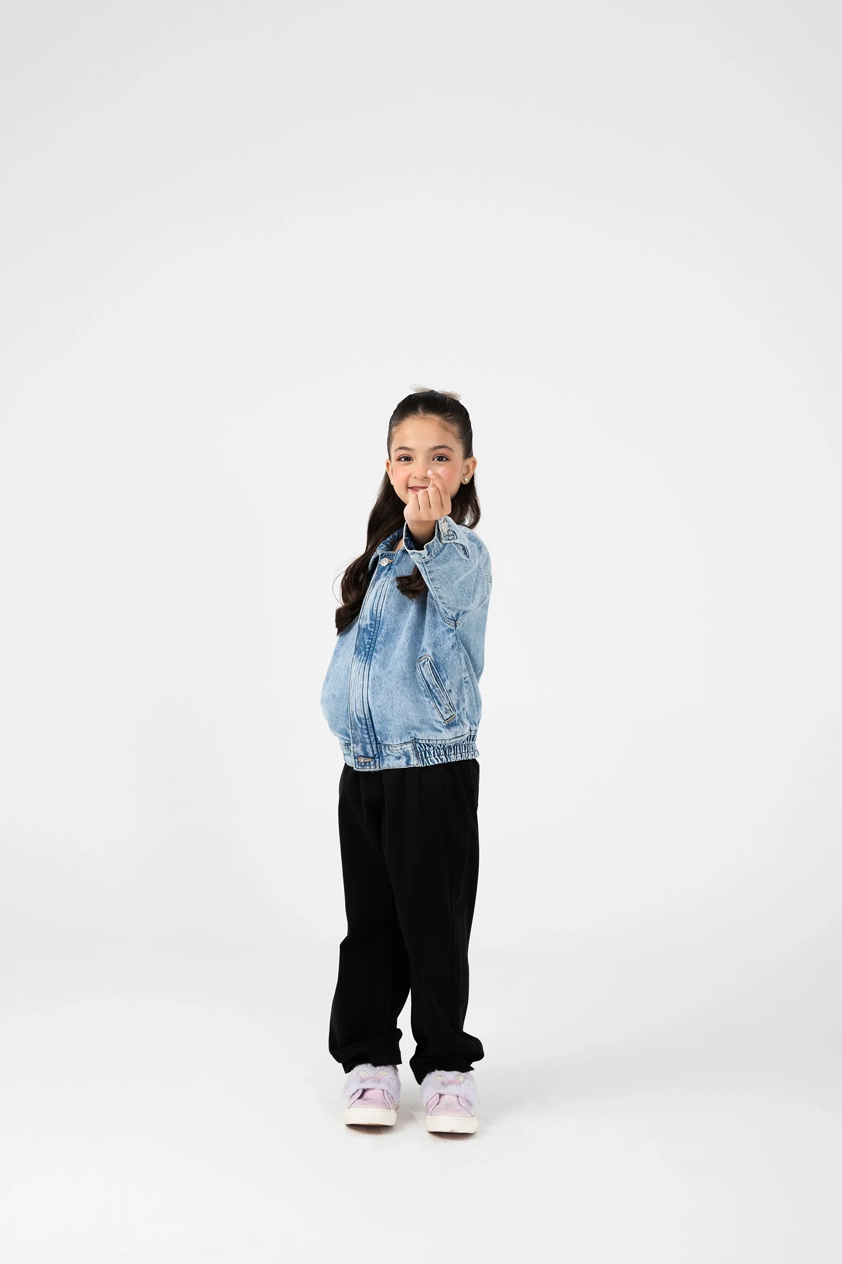 Girls Blue Breezy Denim Jacket - Image 2