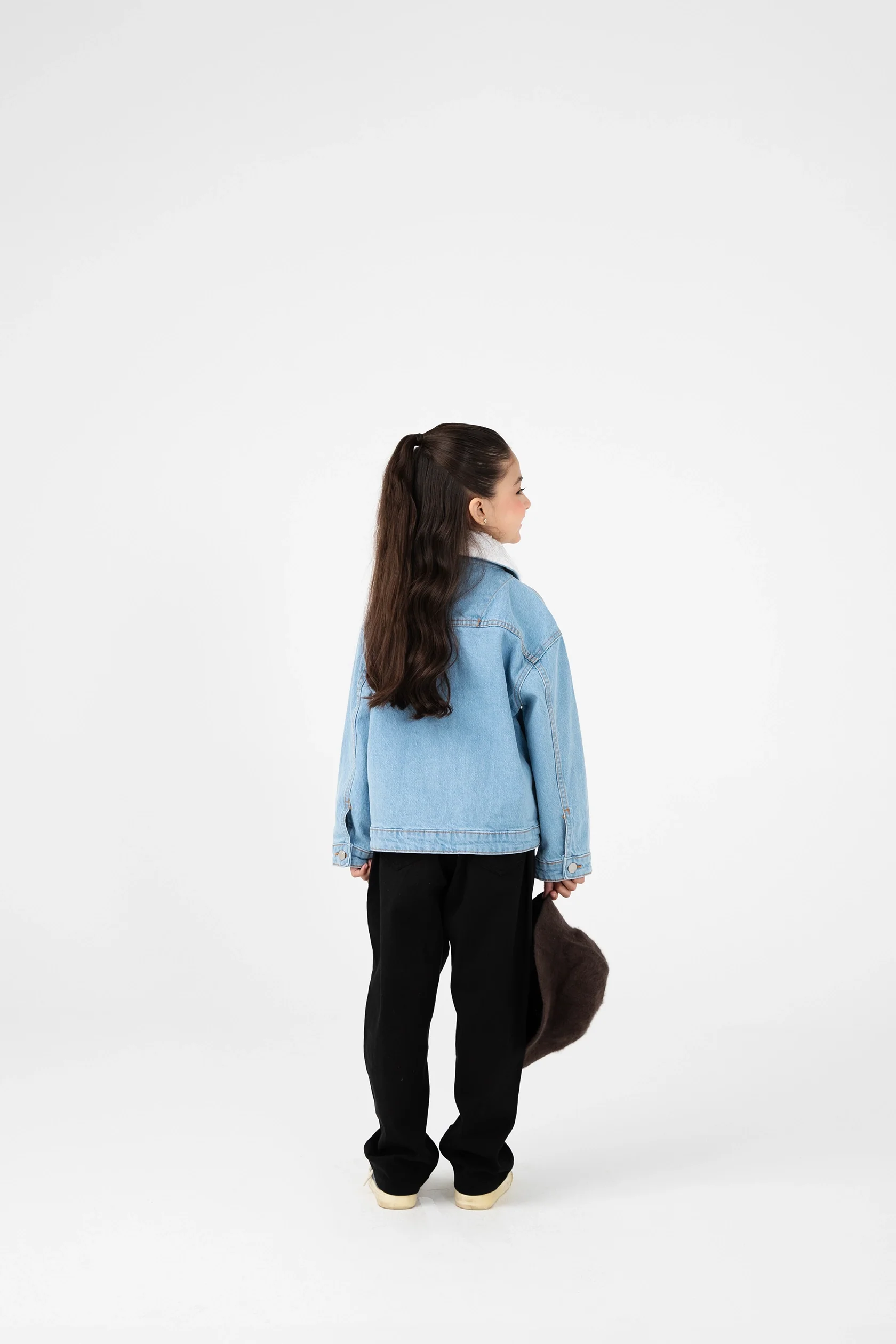 Girls Frost Collar Denim Jacket - Image 3